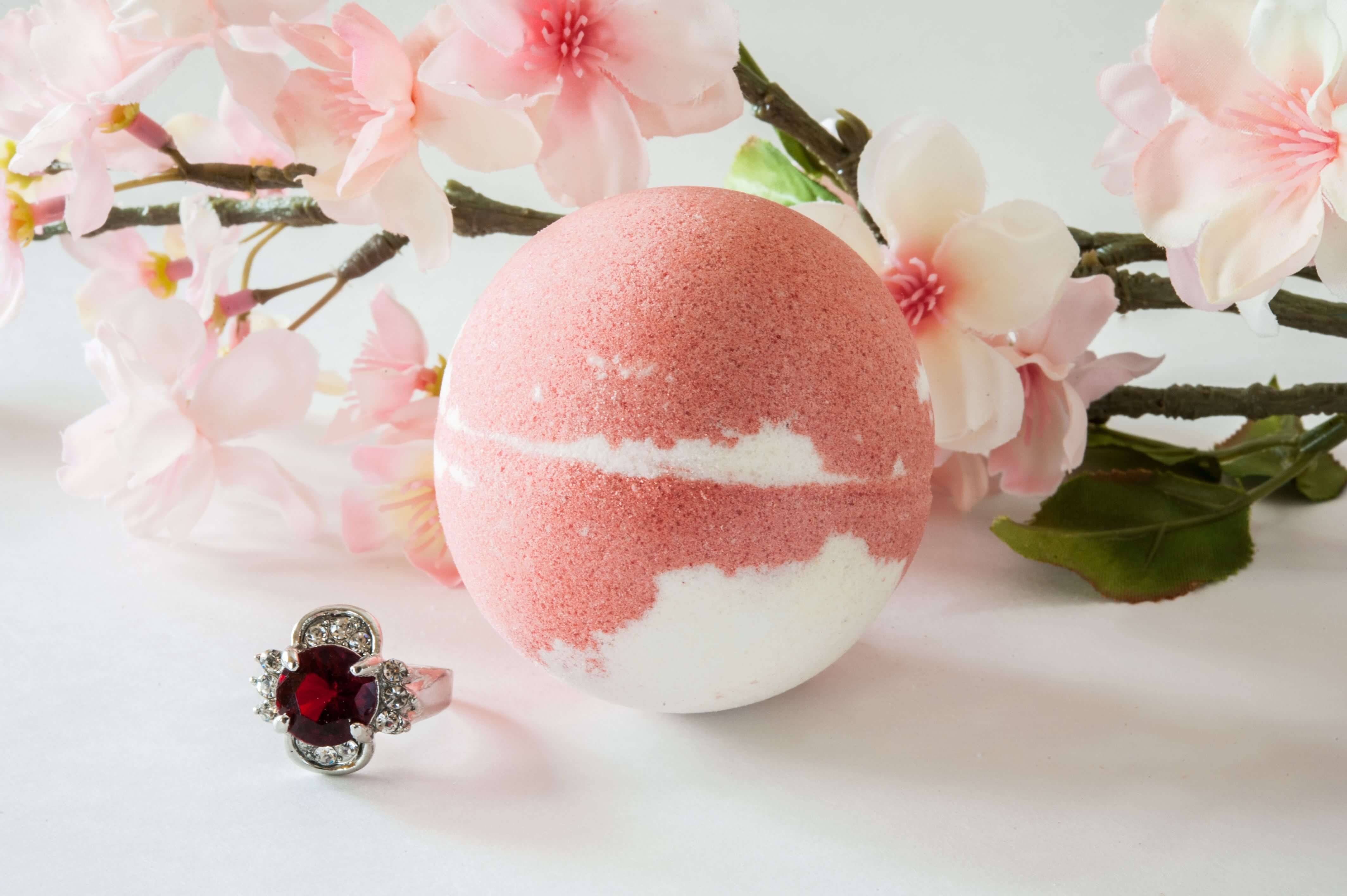 JAPANESE CHERRY BLOSSOM BATH BOMB – My Hidden Jewelry Bath Products