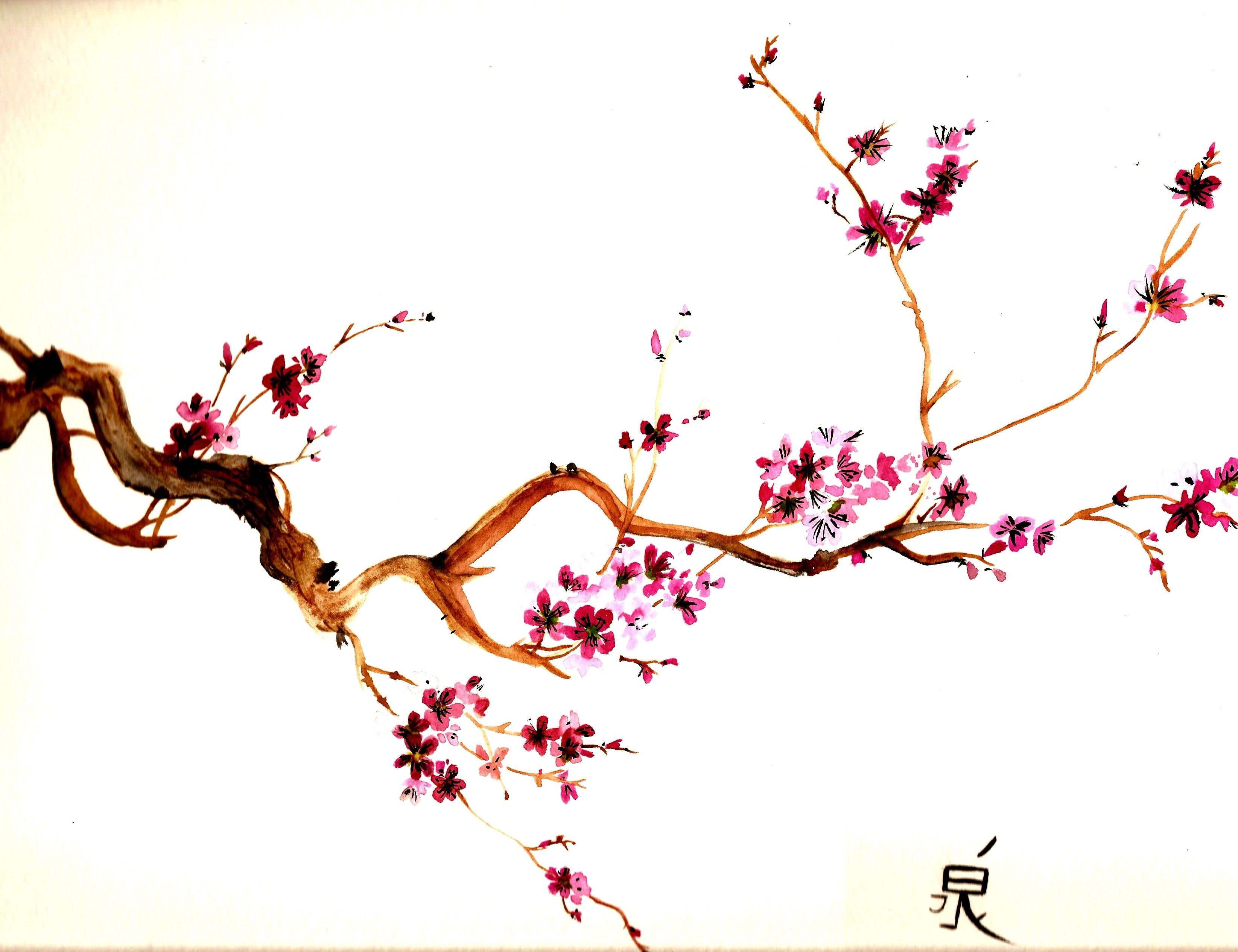 Cherry Blossom tree painting | Cherry Blossom Trees | Pinterest ...