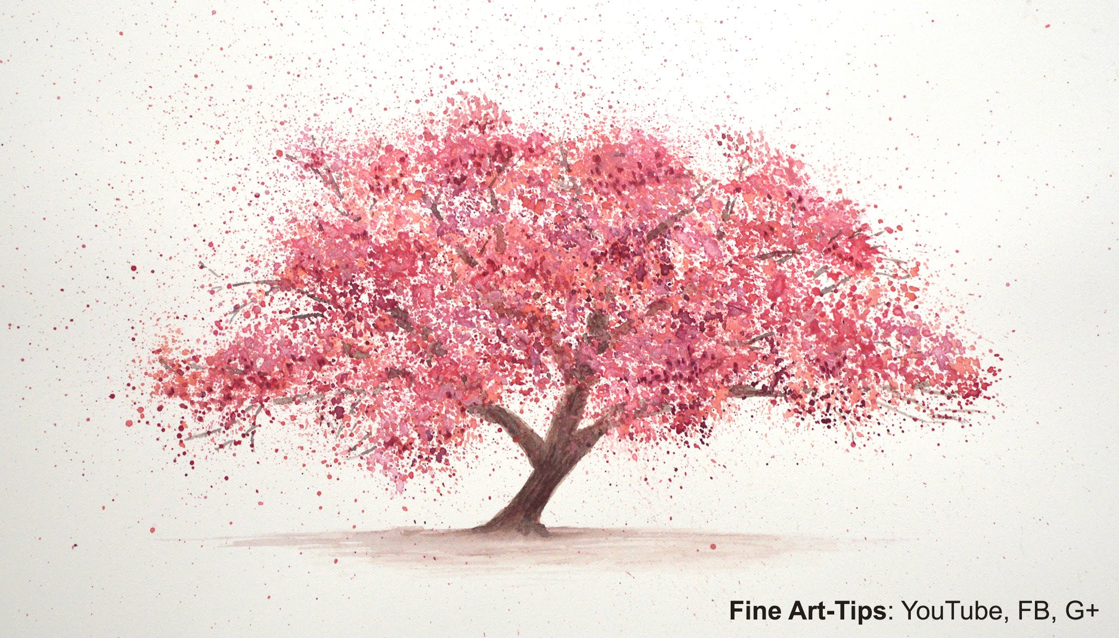 Cherry Blossom Tree Drawing How To Paint A Cherry Tree In Watercolor ...