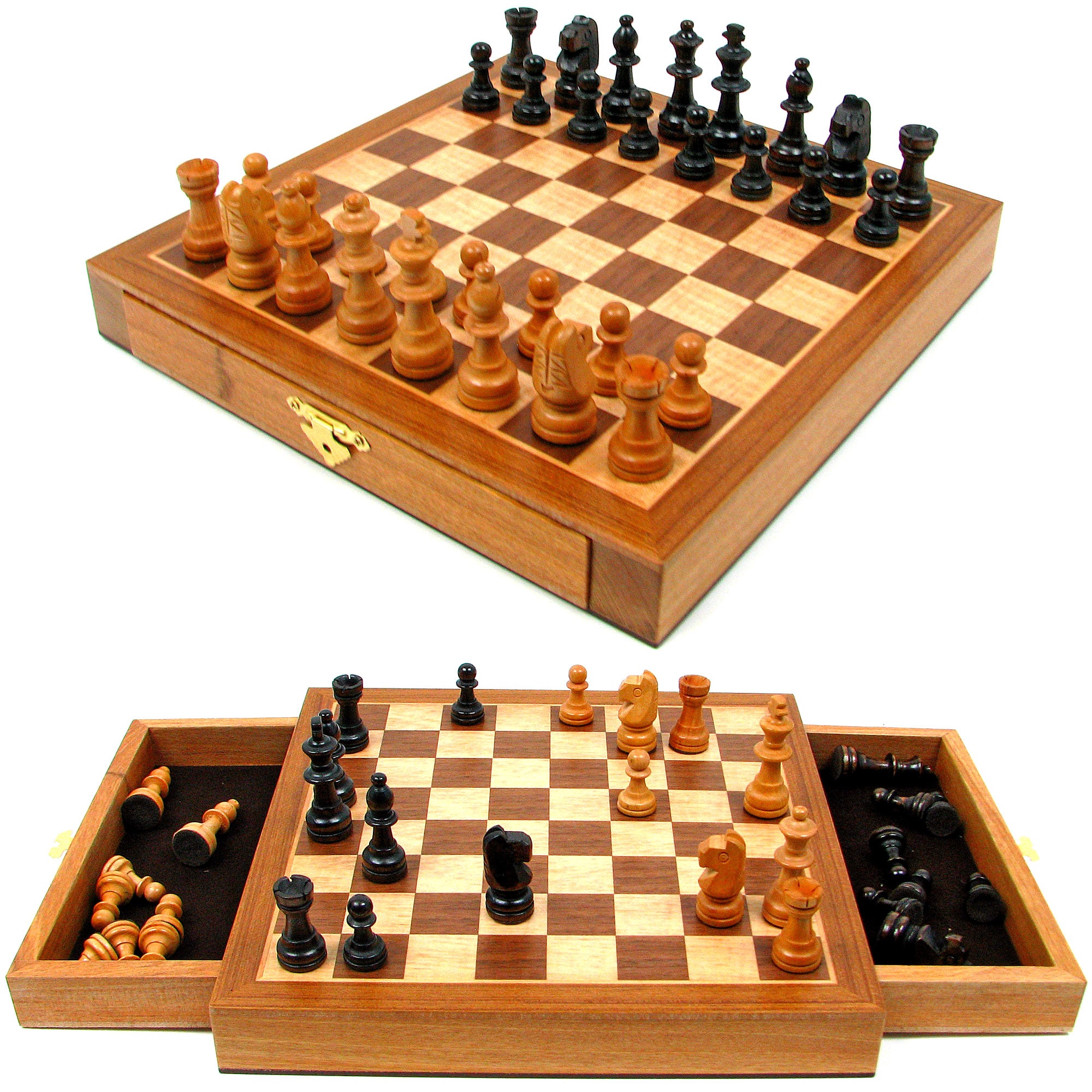 Trademark Games Elegant Inlaid Wood Chess Set - Free Shipping On ...