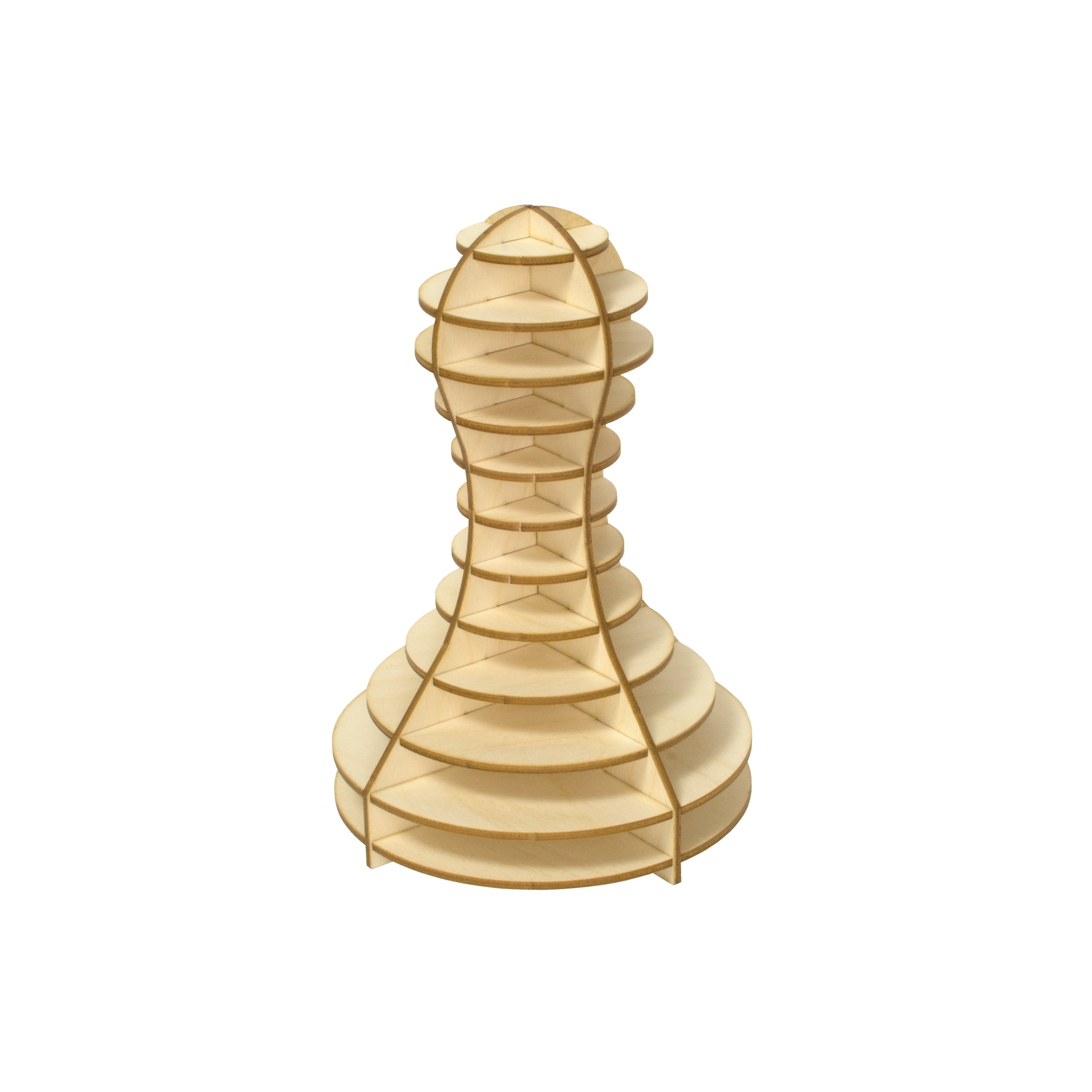 Wood Pawn Chess Piece - Antler Home