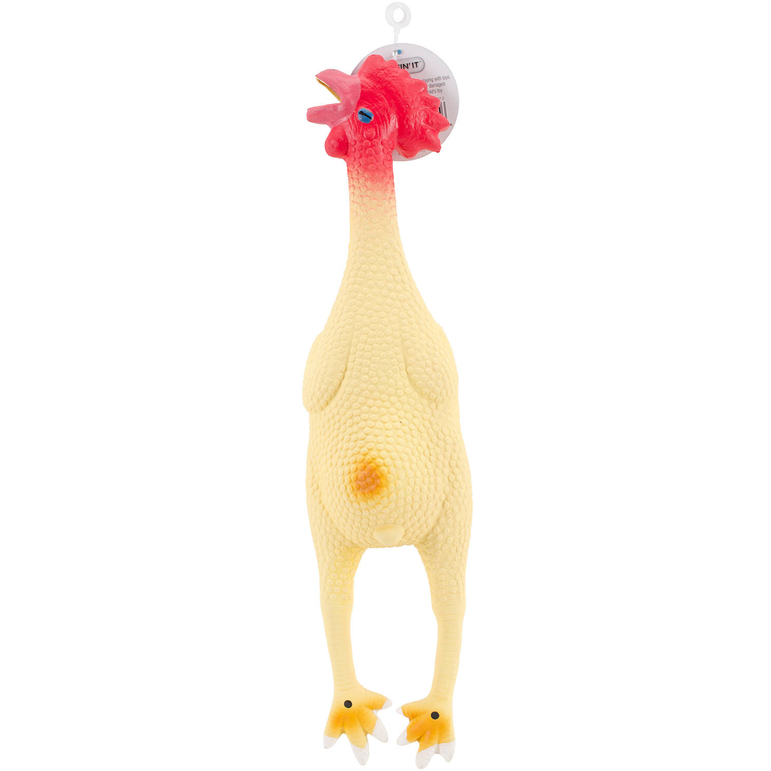 Large Rubber Chicken Dog Toy, 17
