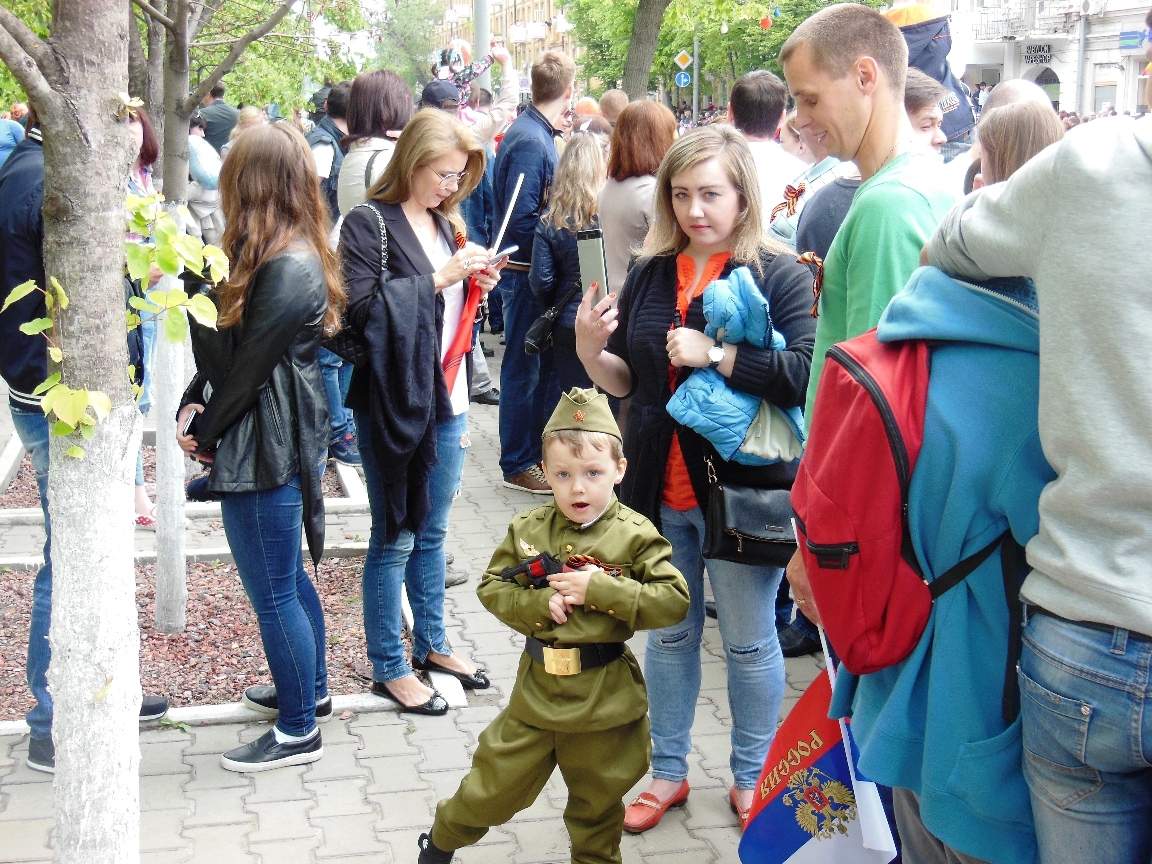 Child defender, victory day, russia photo