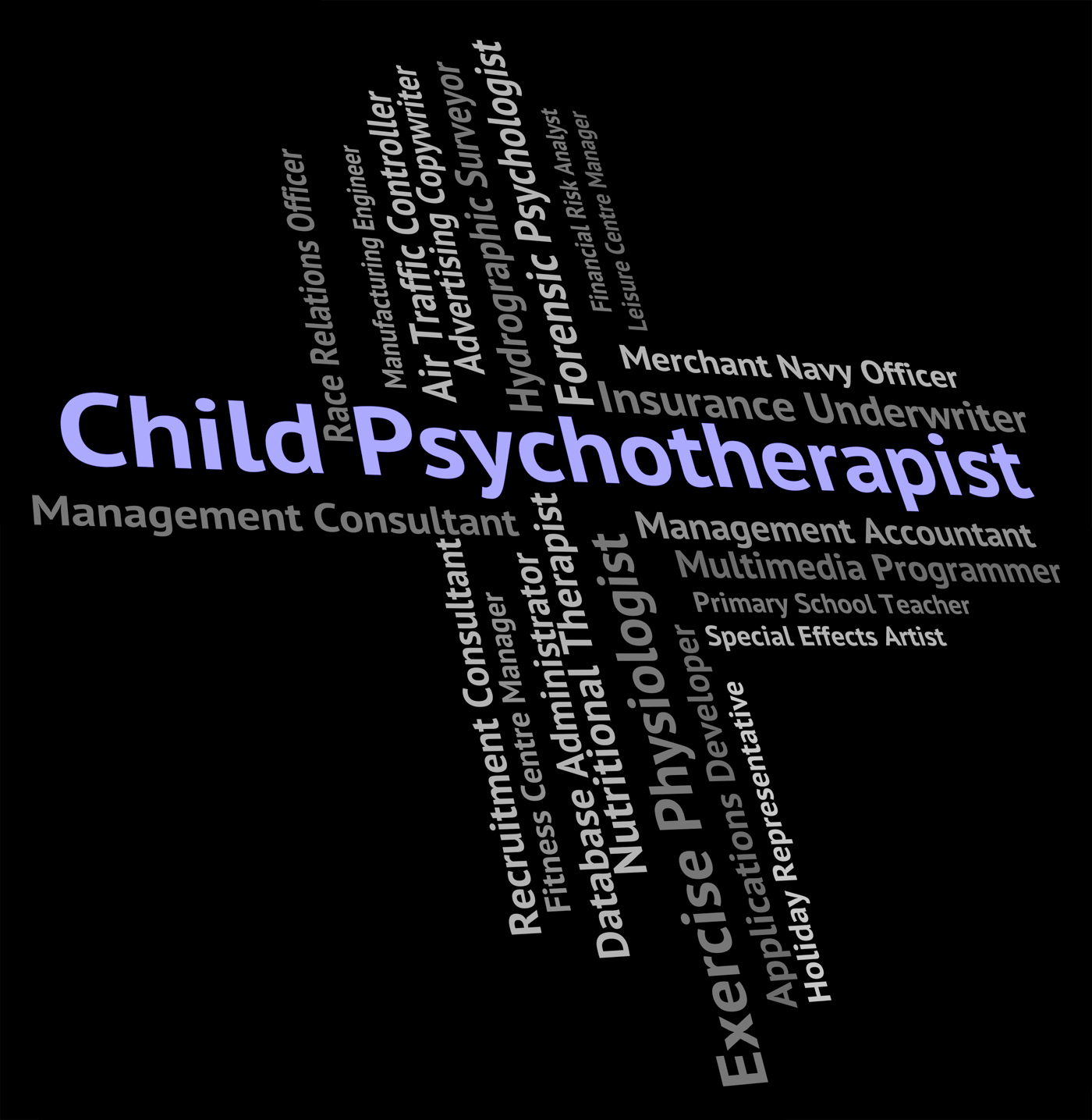Child psychotherapist represents disturbed mind and career photo