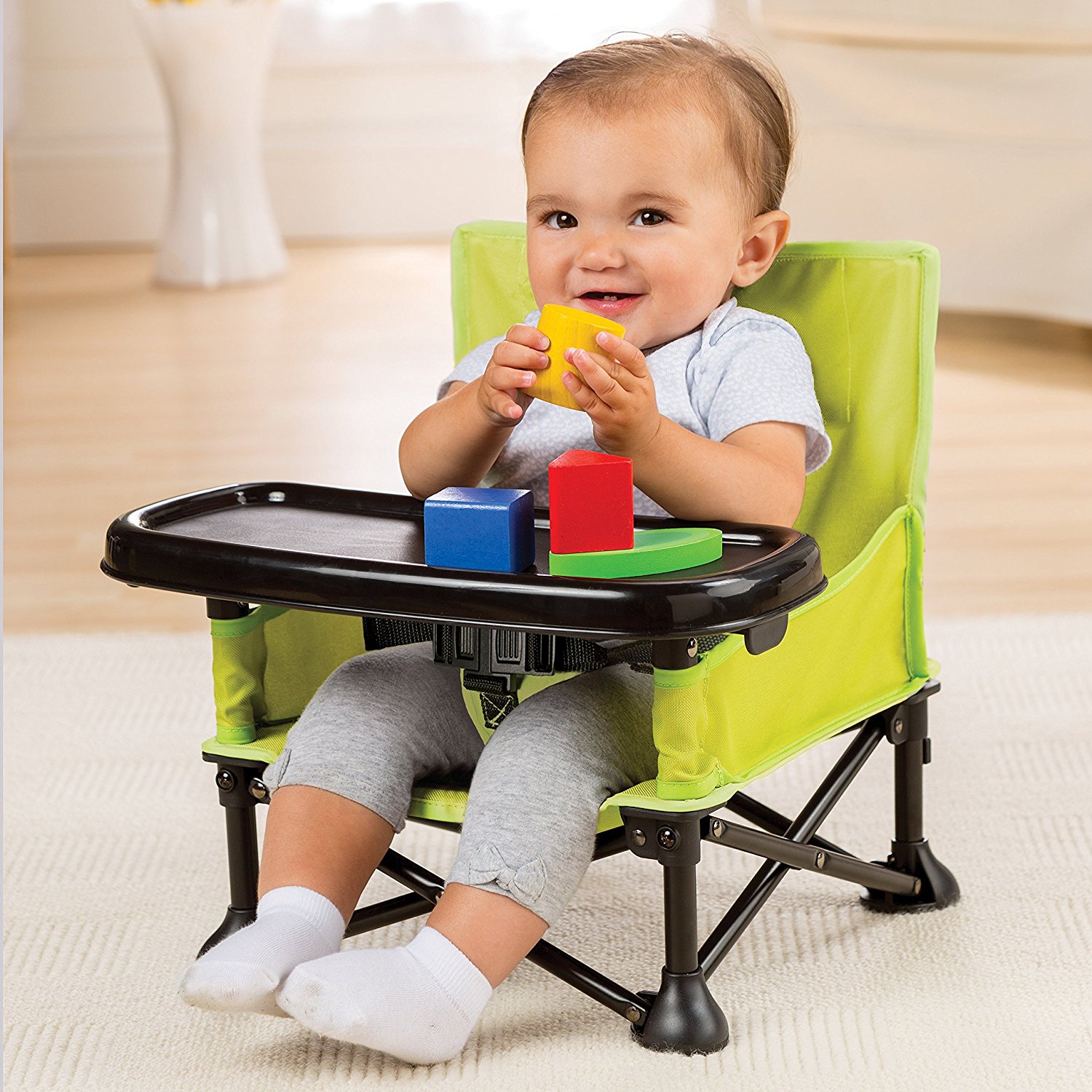 Amazon.com : Summer Infant Pop and Sit Portable Booster, Green/Grey ...