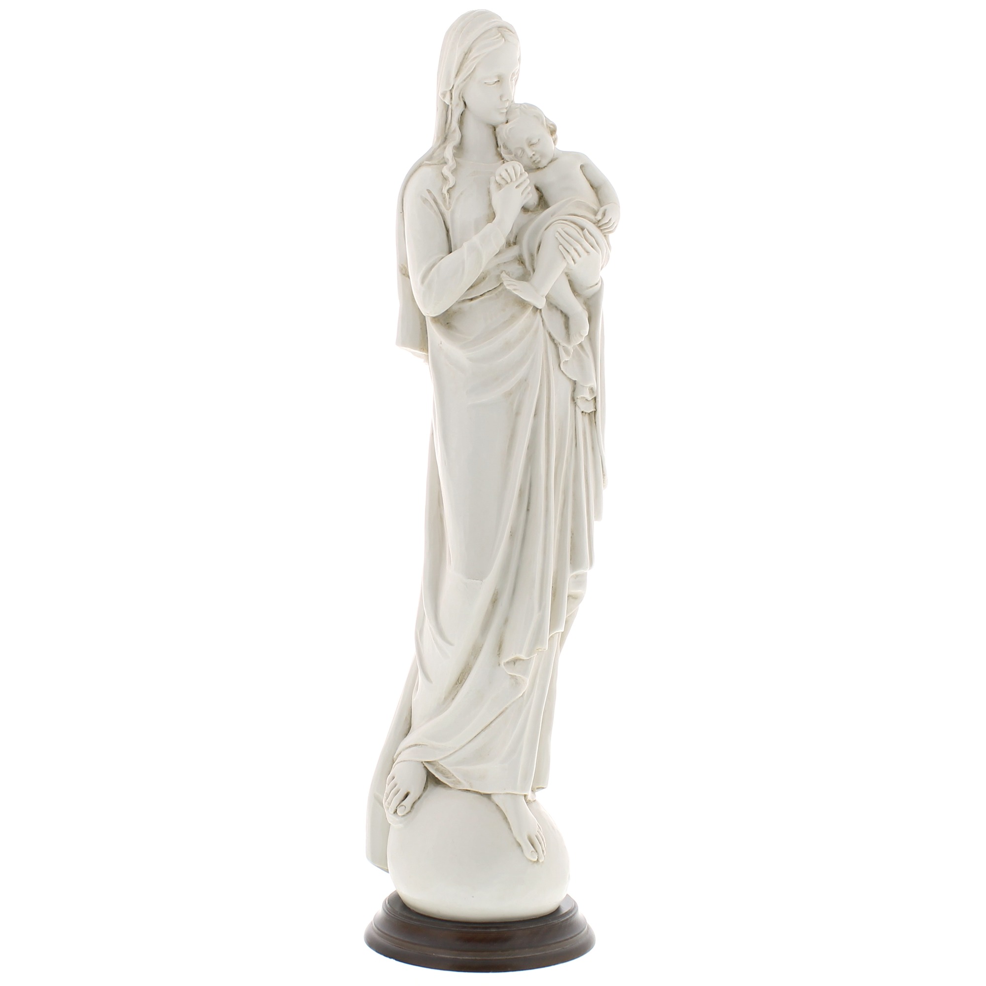 Madonna & Child Antique White Italian Statue, 19 inches | The ...