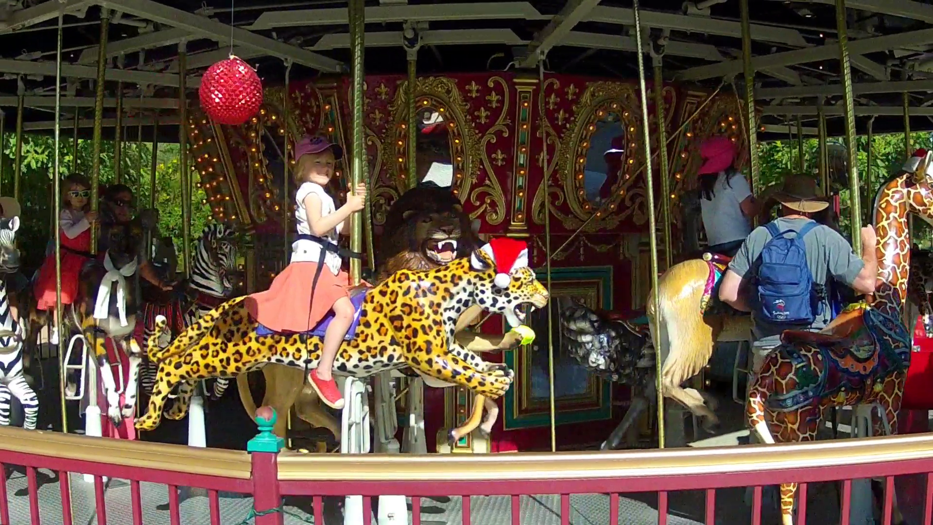 Children Riding Colorful New Carousel Or Merry-Go-Round Stock Video ...