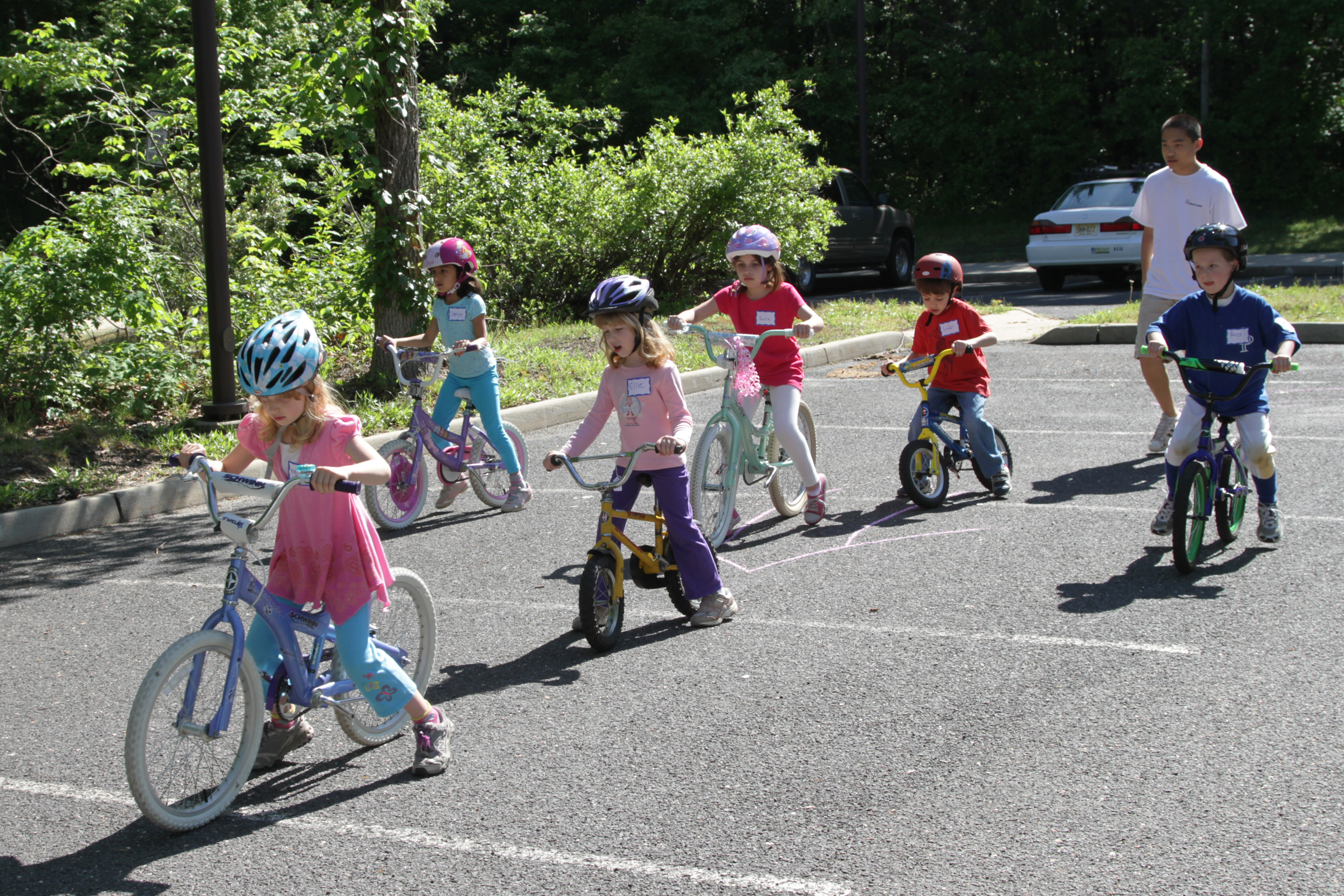 Children riding bicycle photo