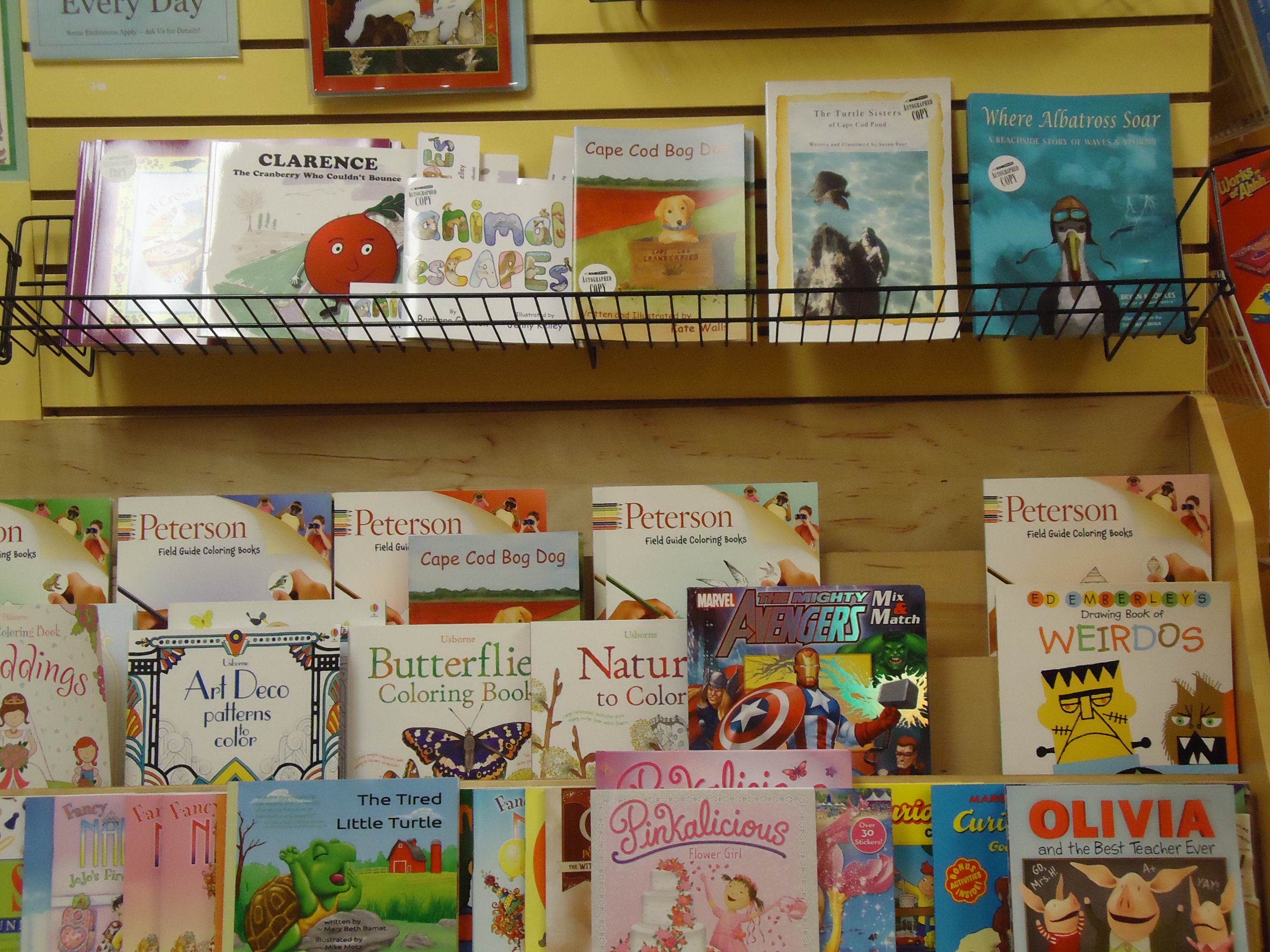 Children's books display photo