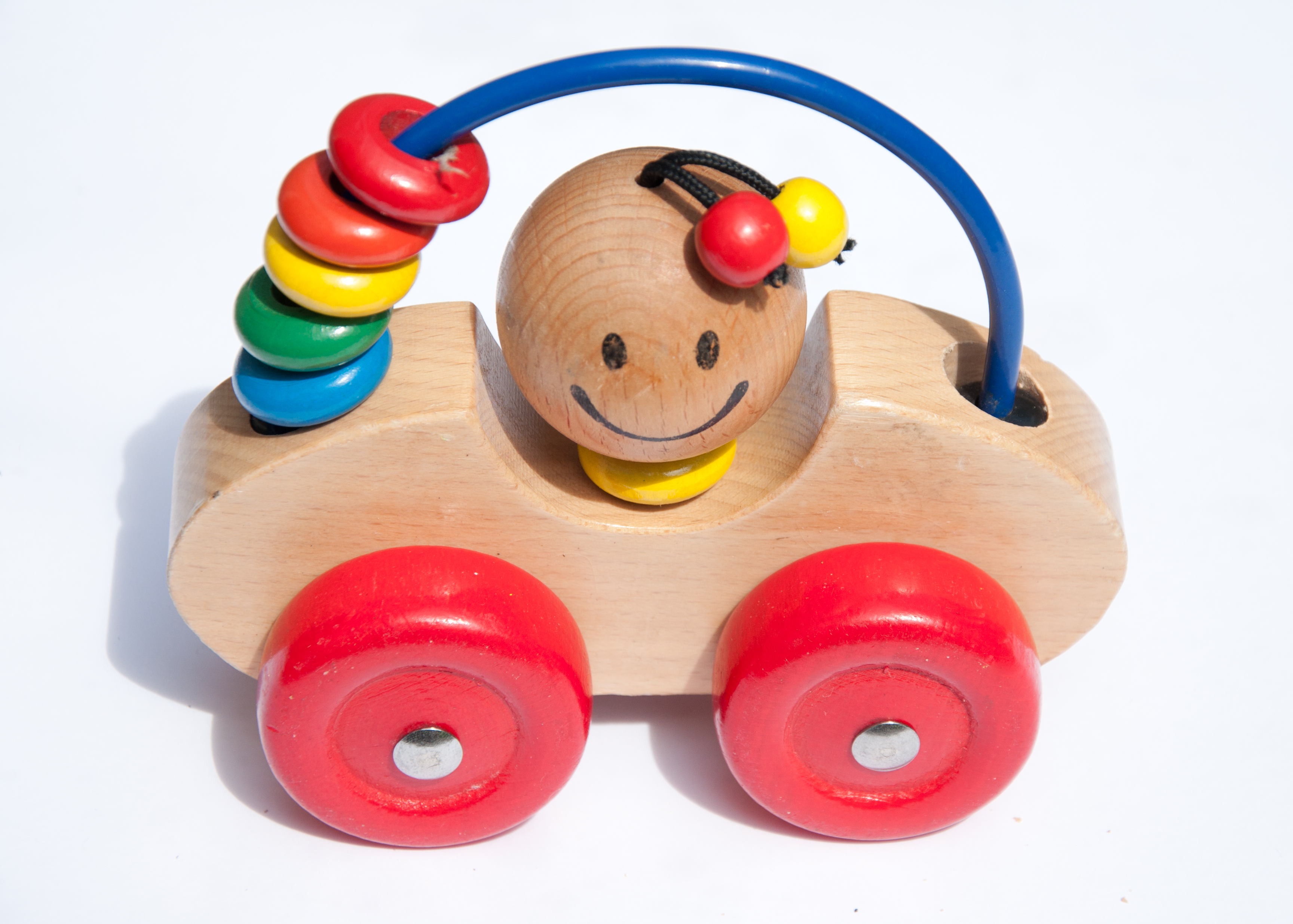 Childrens wooden toy car photo