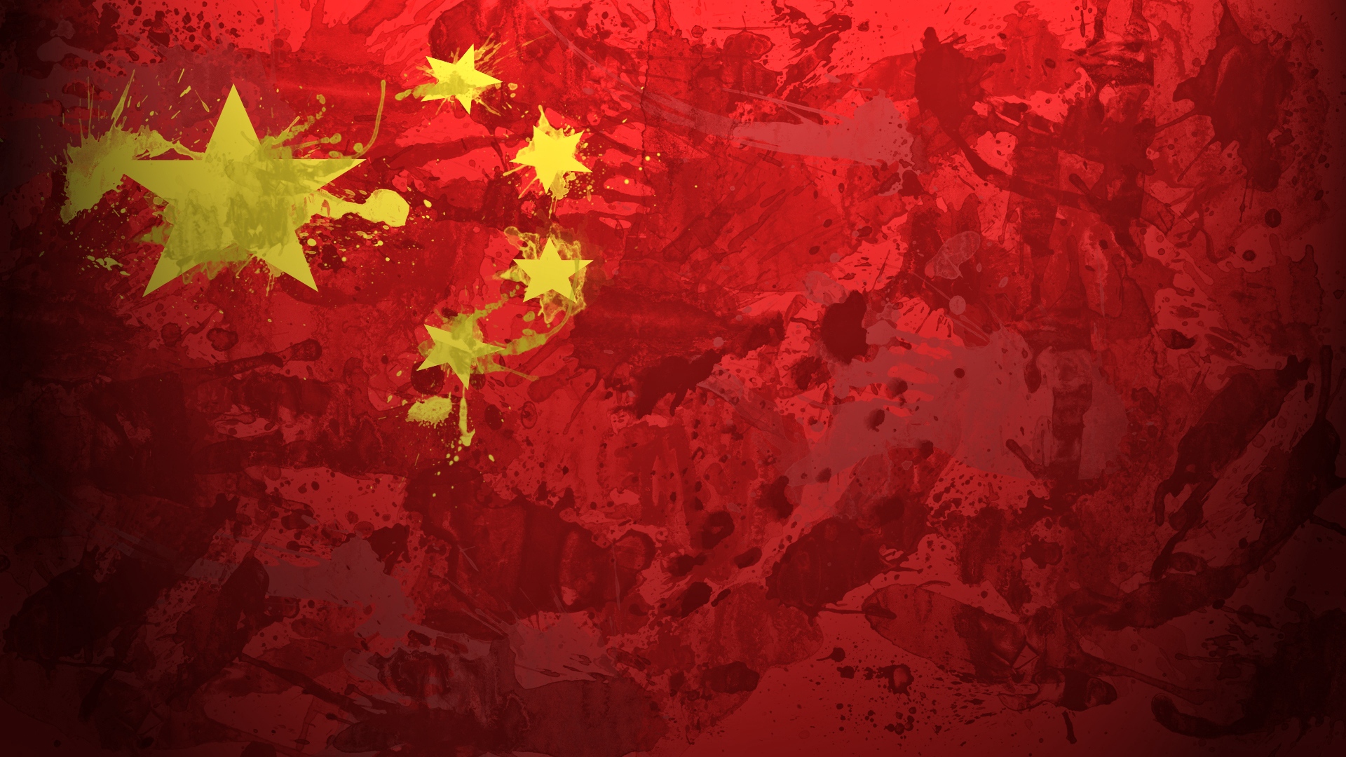 Download wallpaper 1920x1080 china, flag, background, texture, paint ...