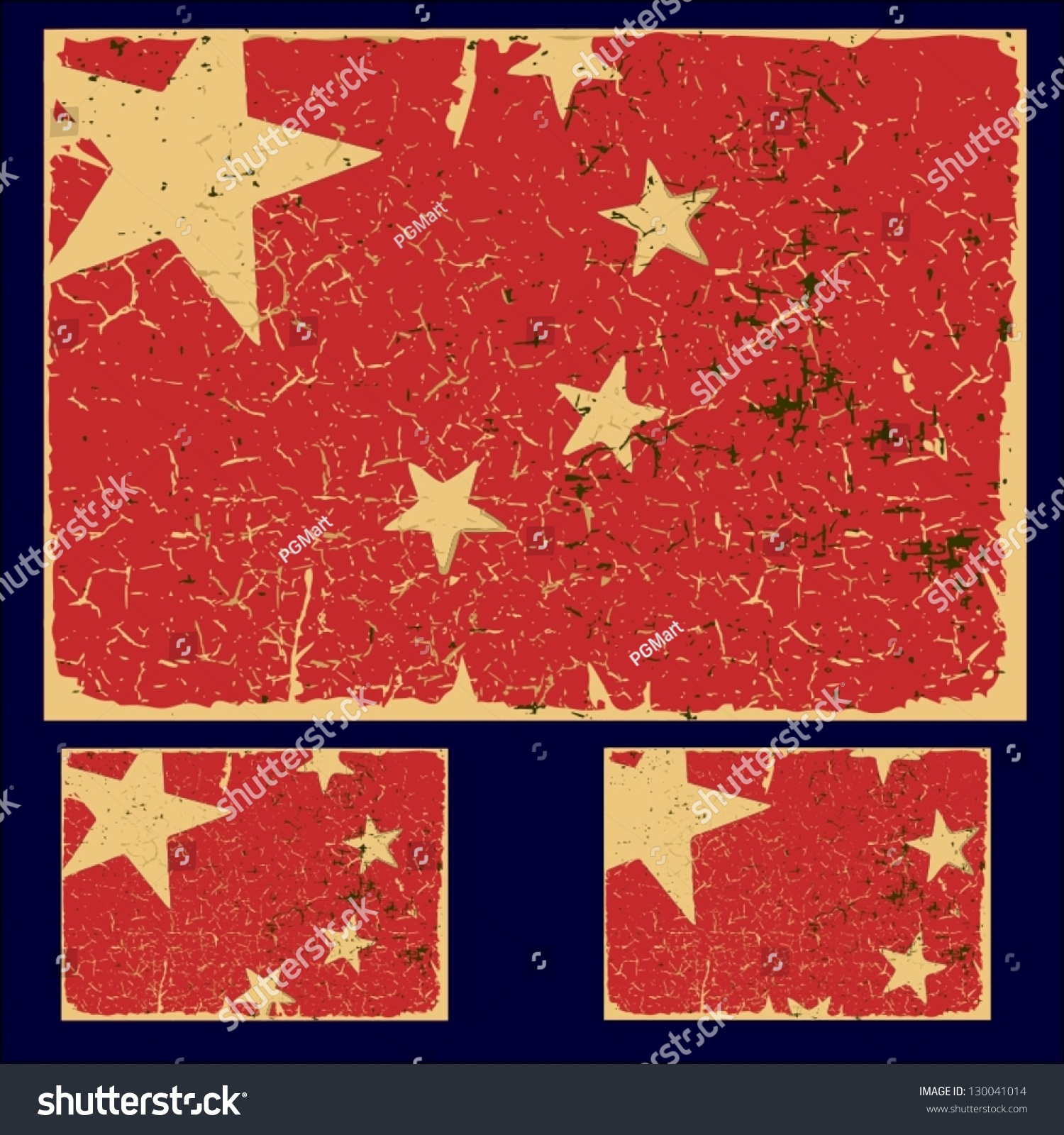 Grunge Flag China Retro Series Vector Stock Vector 130041014 ...