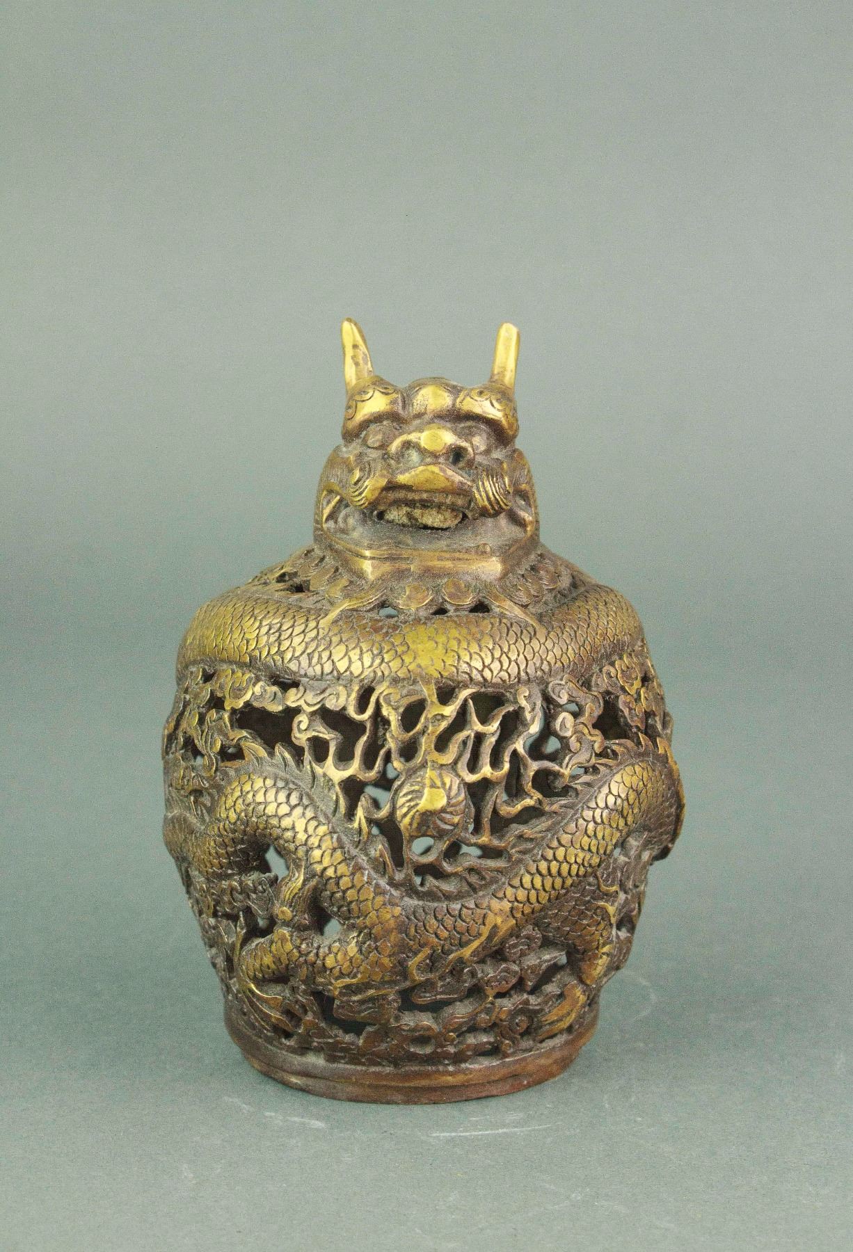 Chinese bronze dragon photo