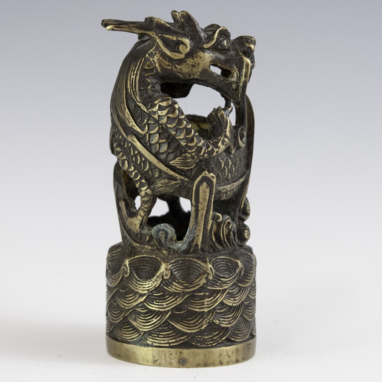 Lot #423: Chinese Bronze Dragon Seal | Akiba Antiques