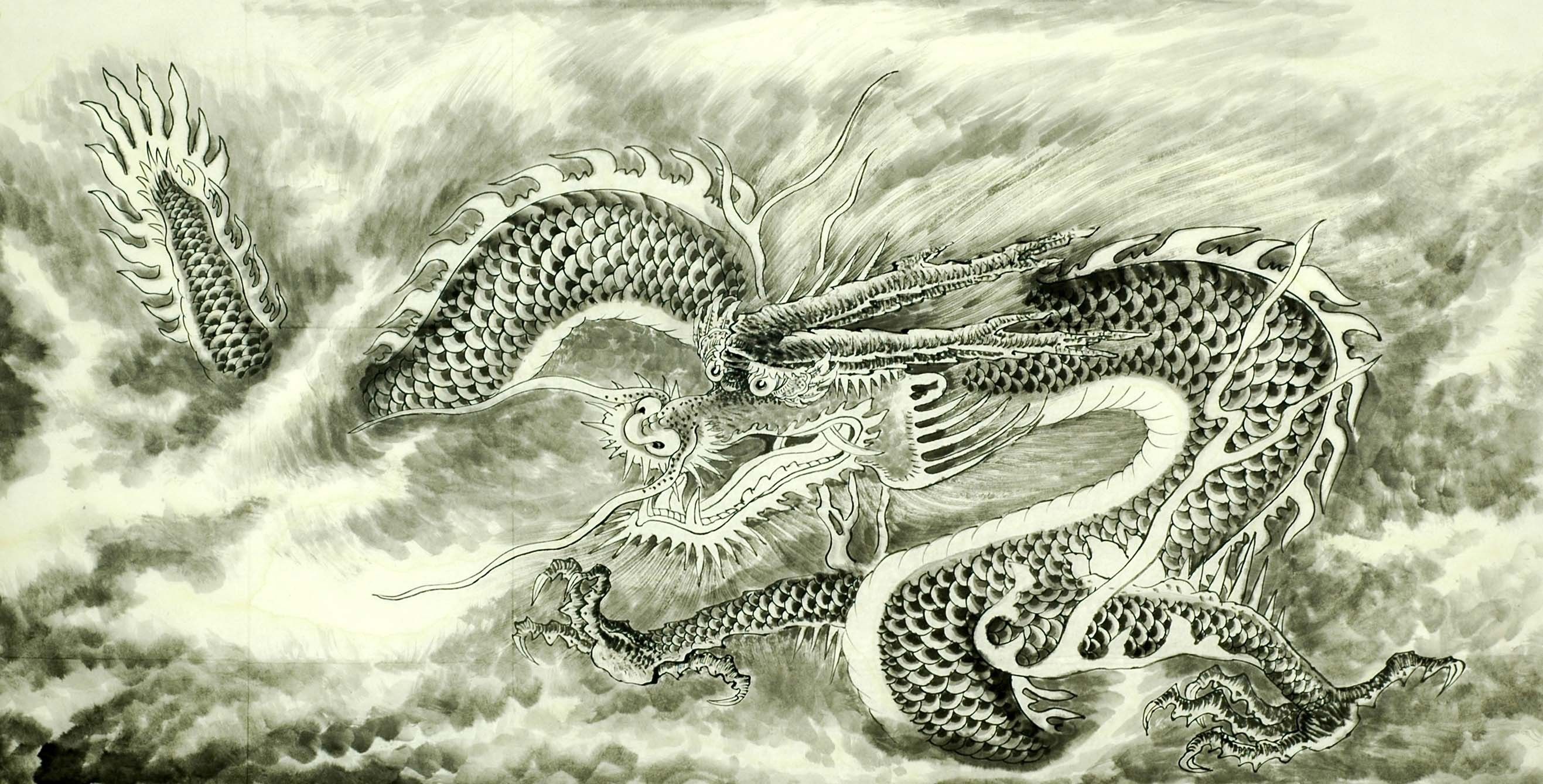 chinese-dragon-painting-cnag008723.jpg (2634×1339) | Chinese iPhone ...