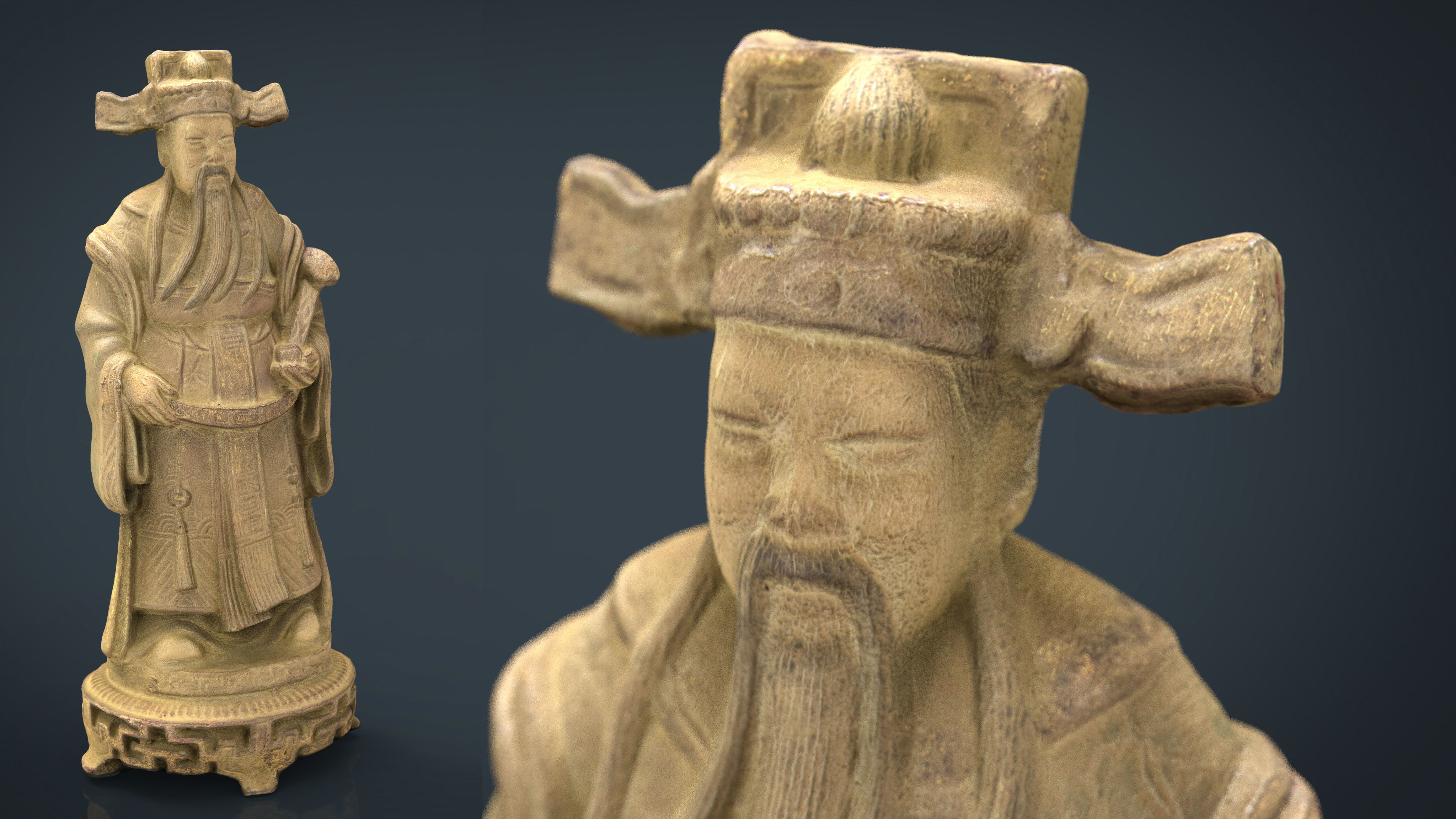3D asset Ancient Chinese Sculpture | CGTrader