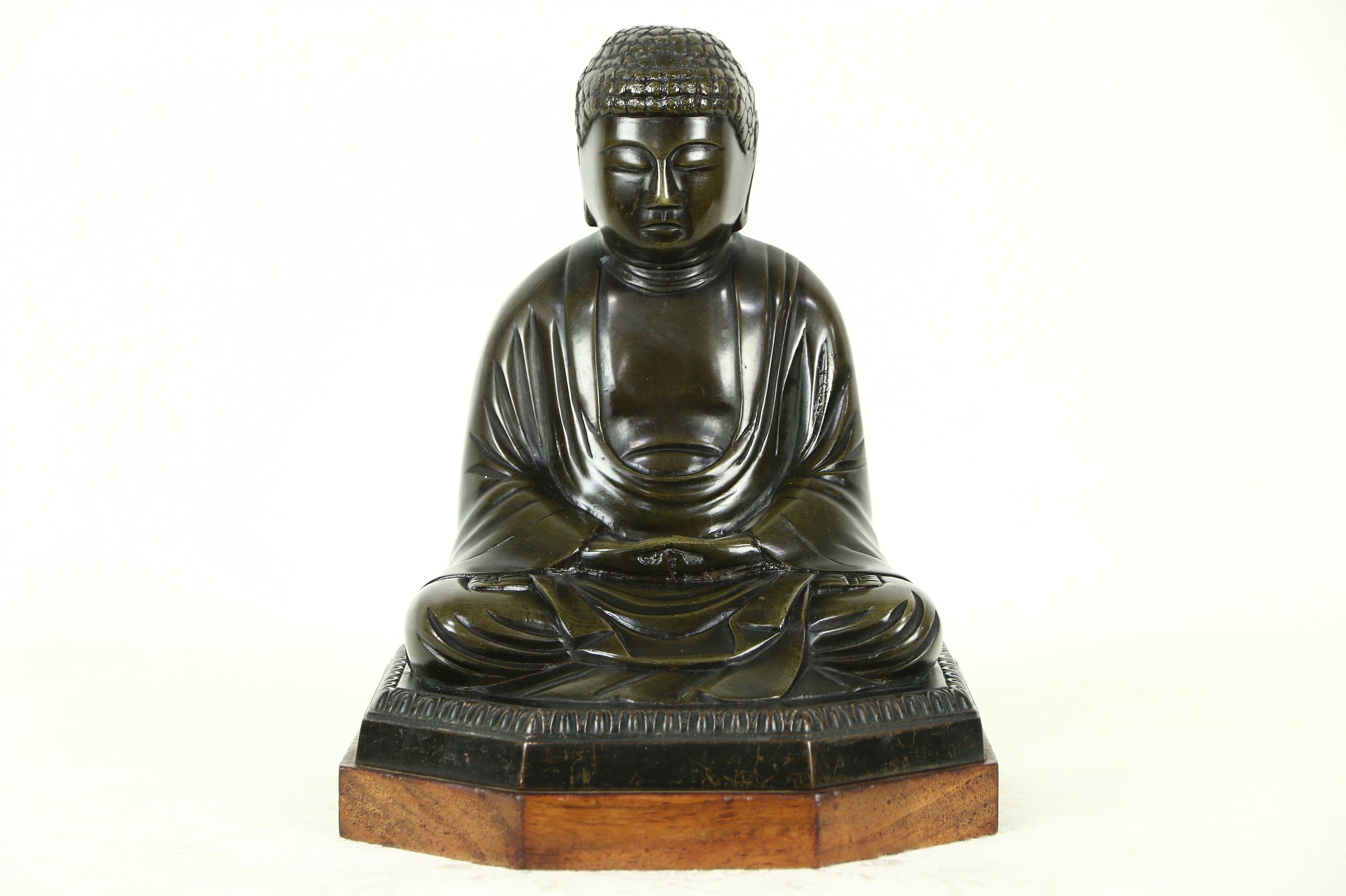 SOLD - Bronze Statue of Buddha, 1920 Antique Chinese Sculpture ...