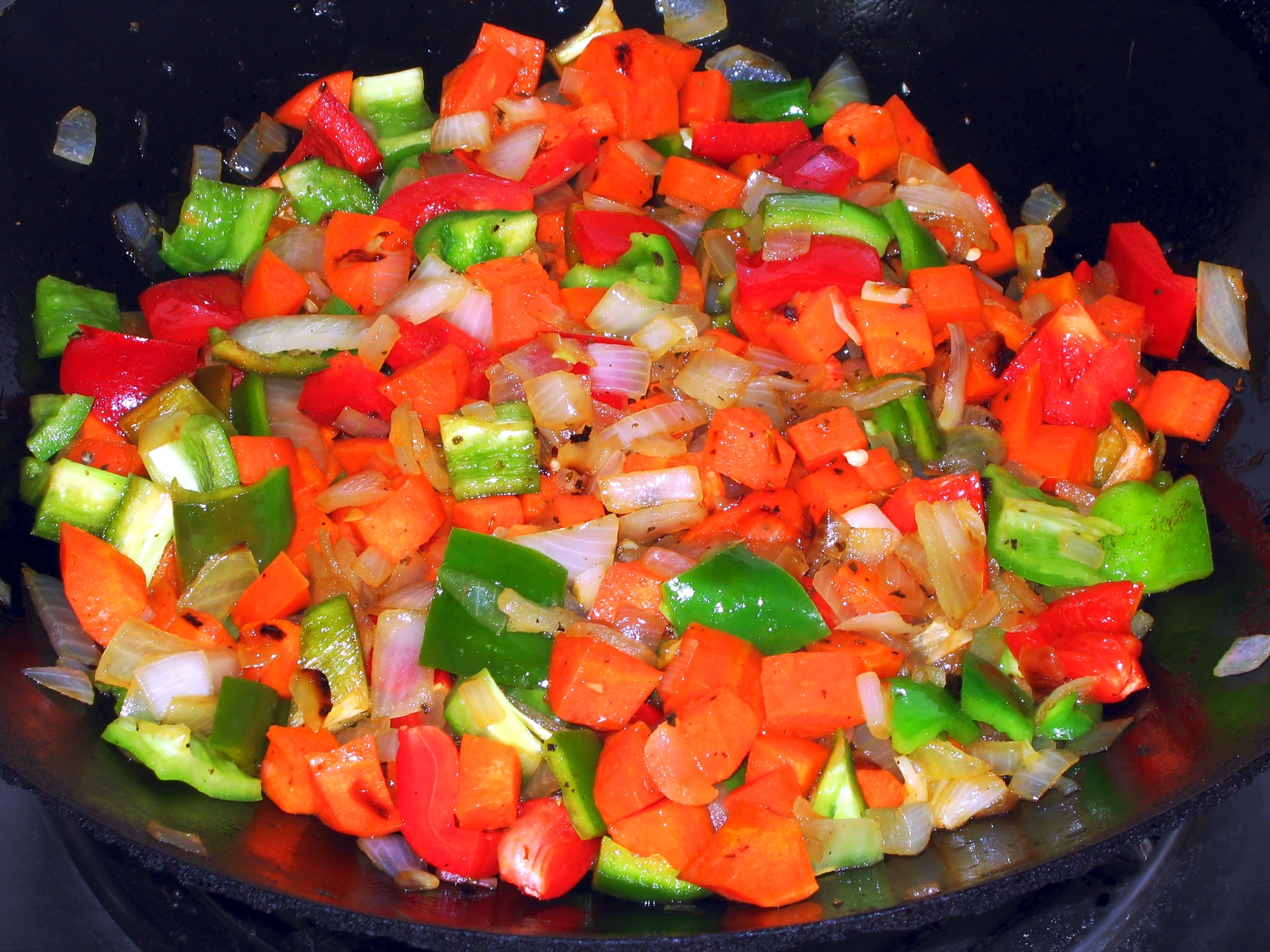 Chinese stir fried vegetables photo