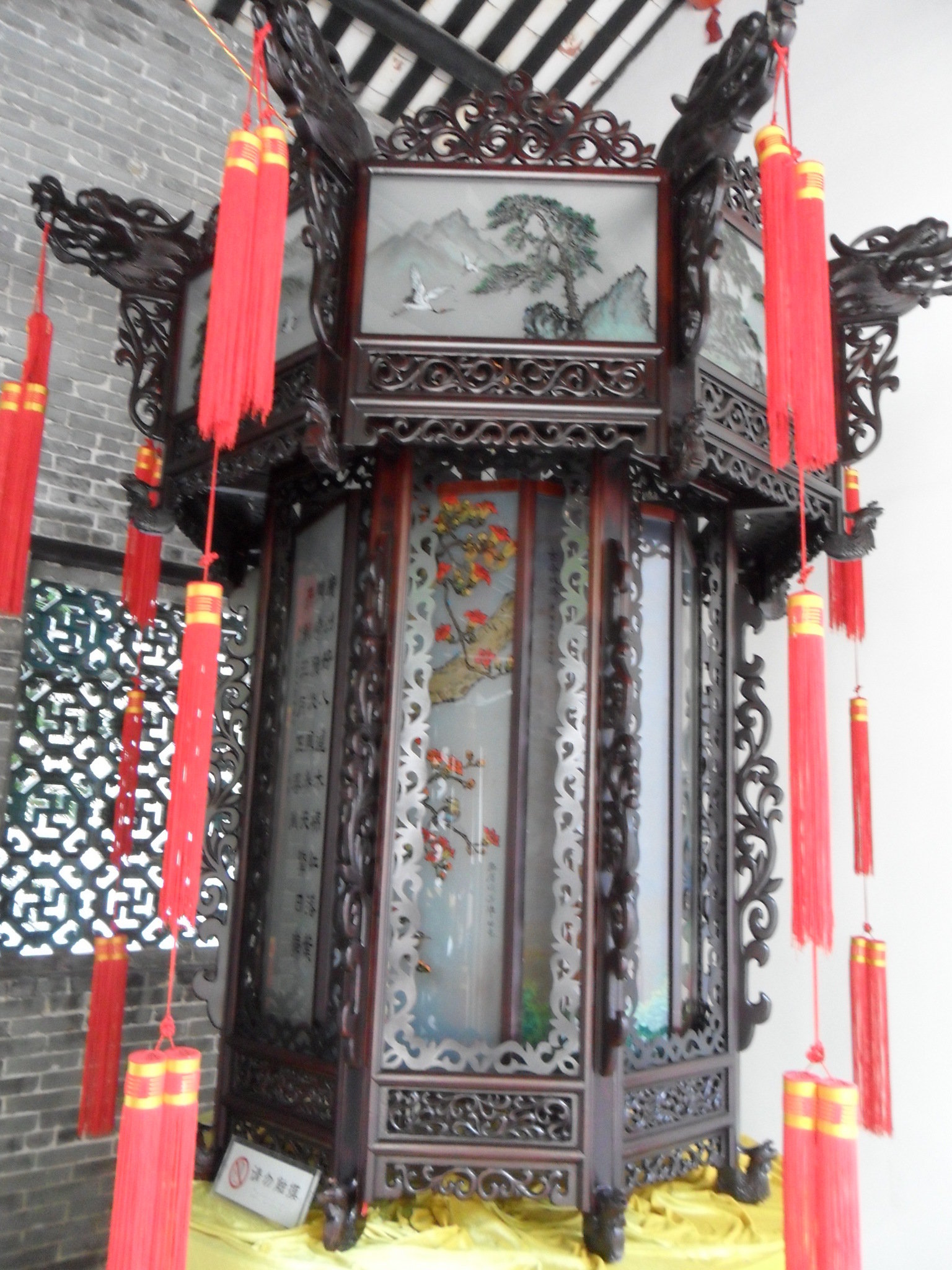 Chinese temple lanterns photo
