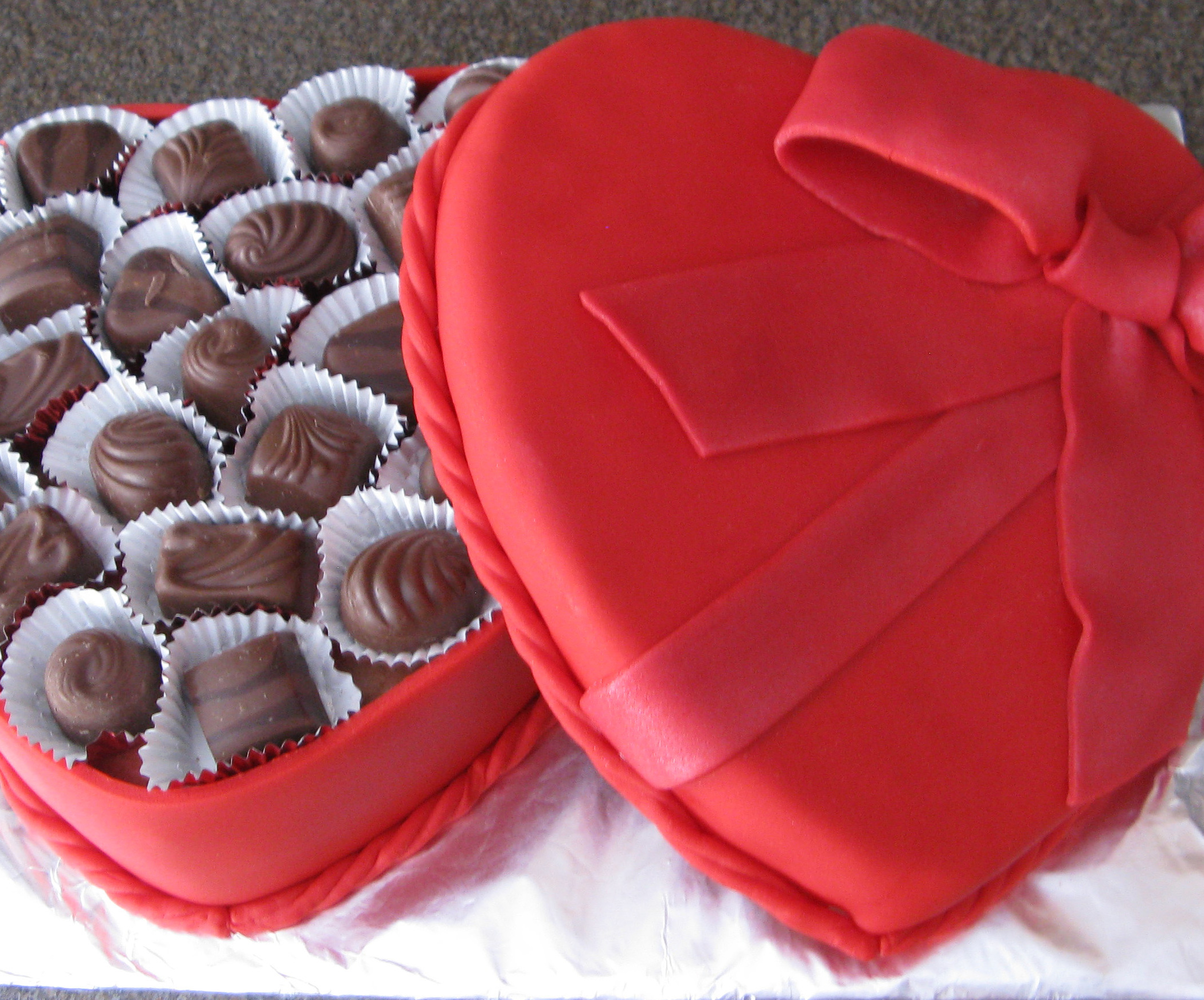 Valentine's Chocolate Box Cake