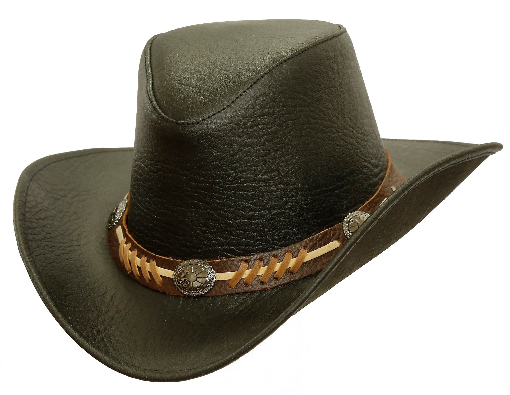 Classic Western Leather Hat Stampy with shapeable Brim, 2nd choice ...