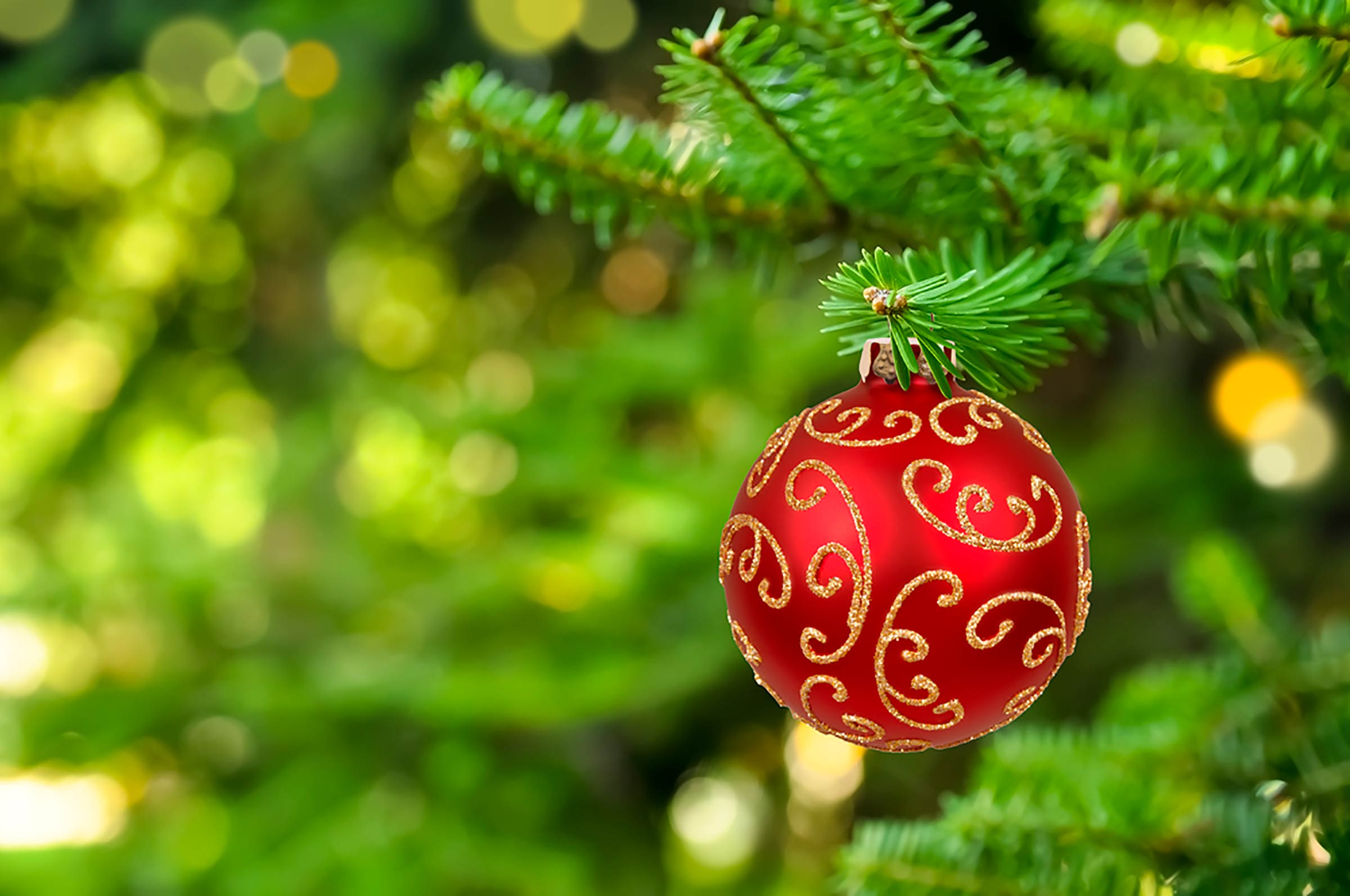 Why christmas. Christmas. Christmas Green s. Christmas White Tree Yellow, Green and Red Toys. Colour Christmas balls on the Tree.