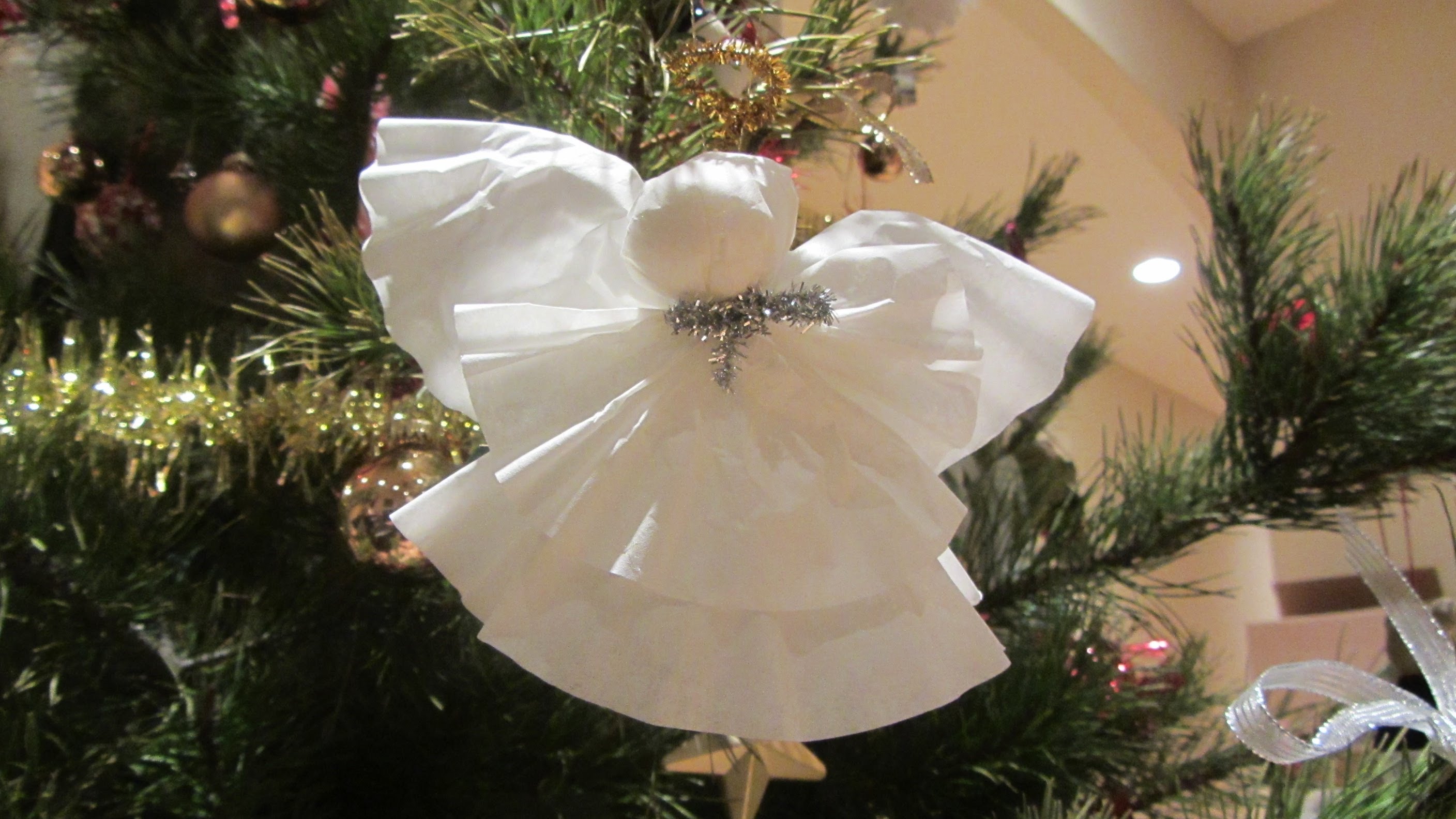 Coffee Filter Christmas Angel Ornament or Angel Topper For Tree ...