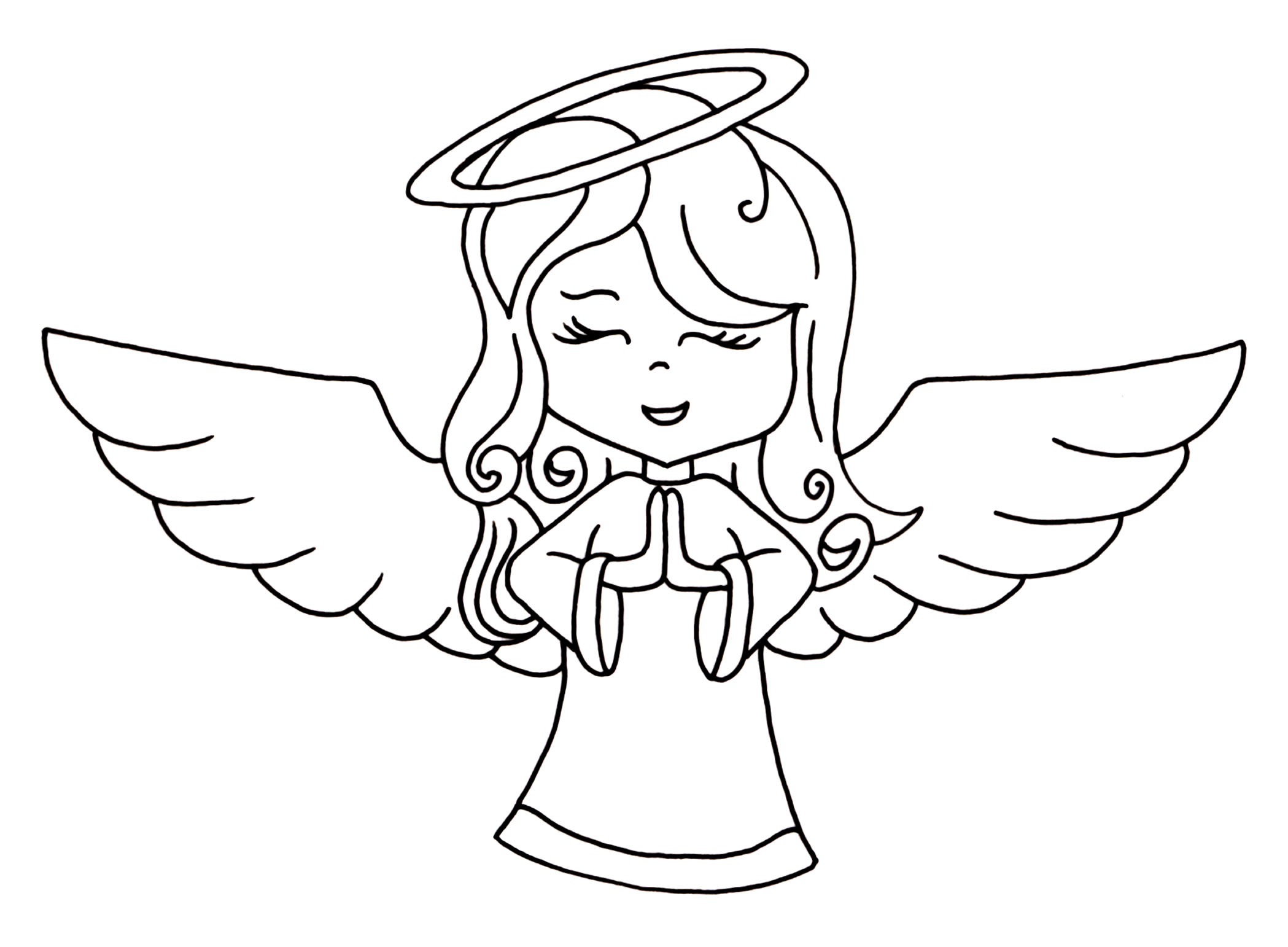 Christmas Angel Picture Drawing | Drawing Skill