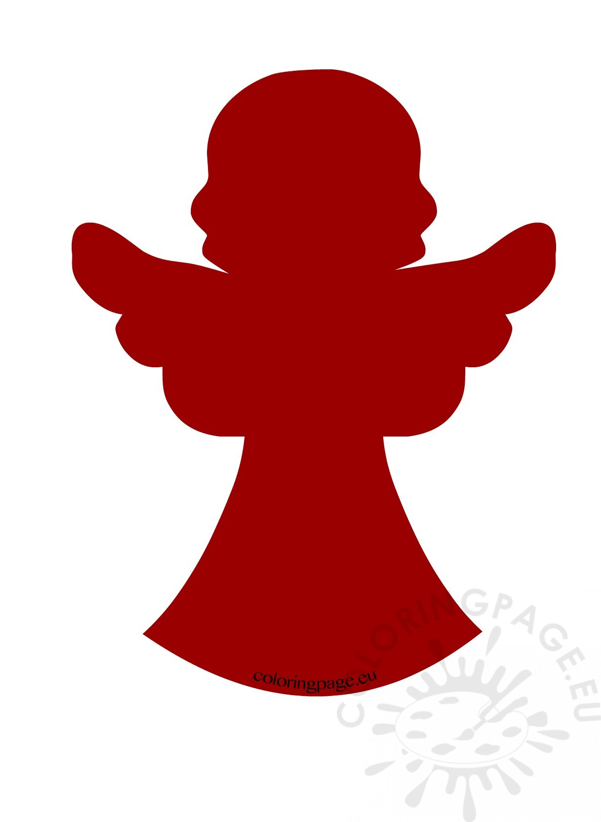 Christmas Angel Silhouette at GetDrawings.com | Free for personal ...