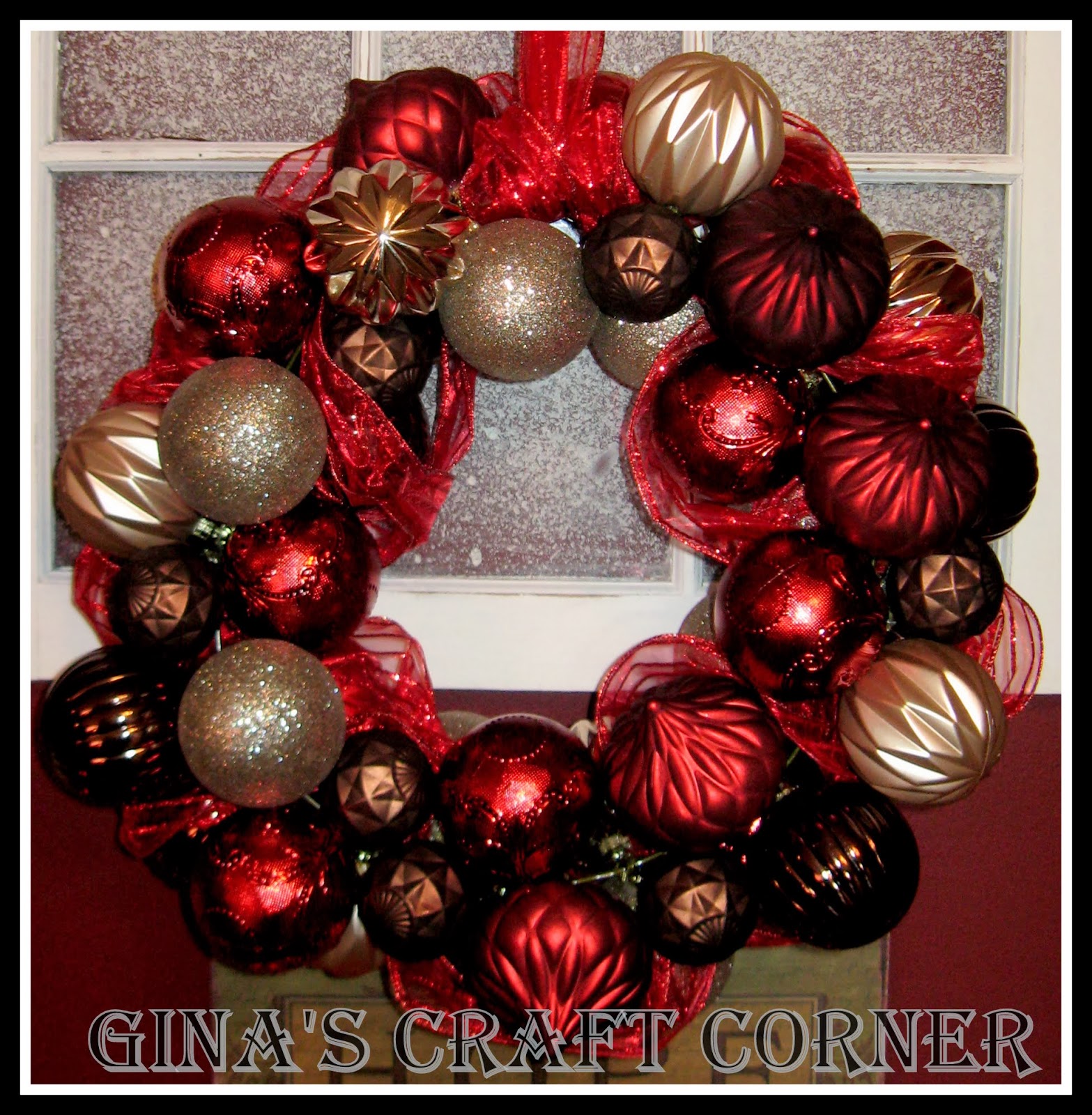 Gina's Craft Corner: How to Make a Christmas Ball Wreath with a Coat ...
