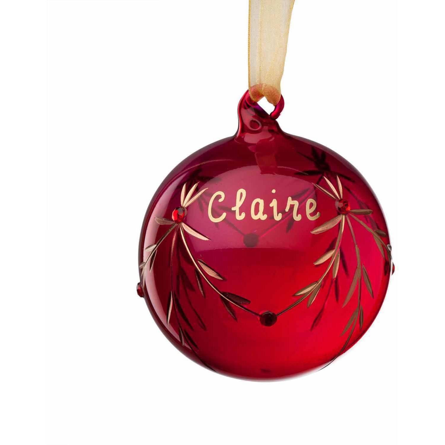 Personalized Christmas Ornament - January Glass Birthstone - Walmart.com