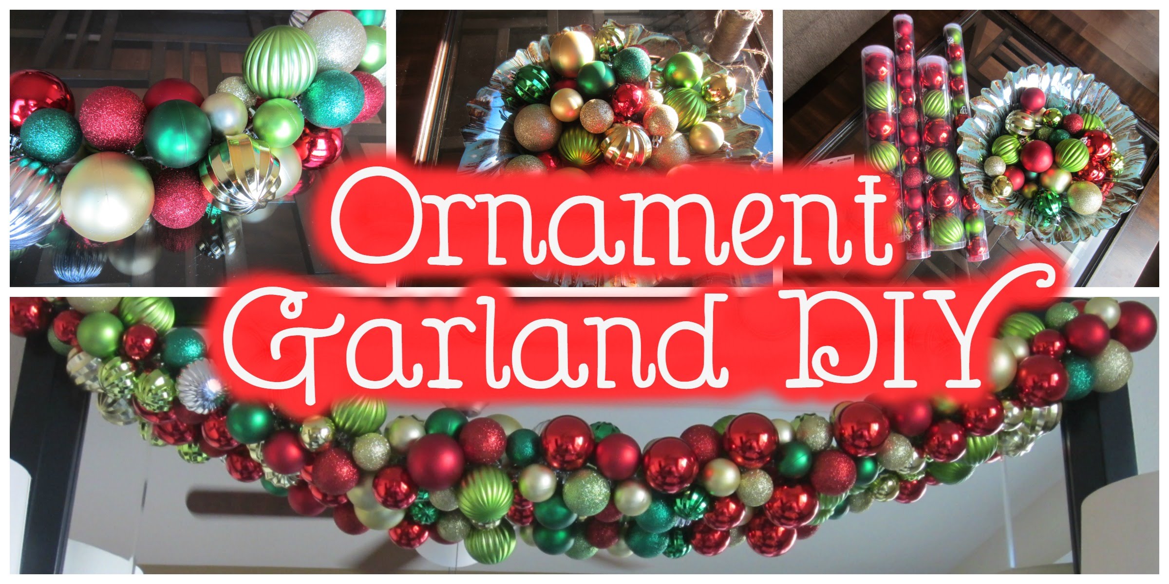 Minute DIY: Christmas Ornament Garland - YouTube