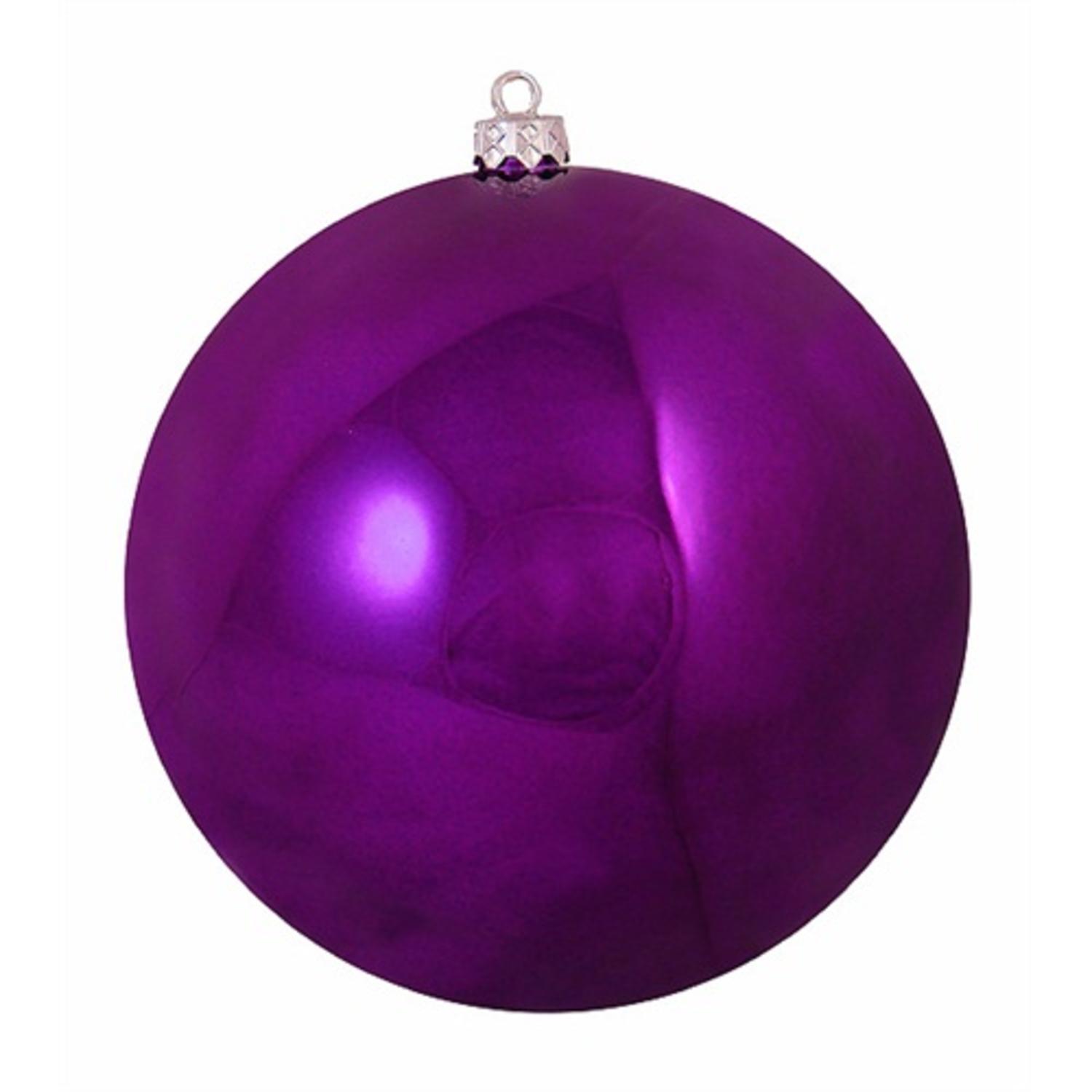 Shatterproof Shiny Plum Purple Christmas Ball Ornament 4
