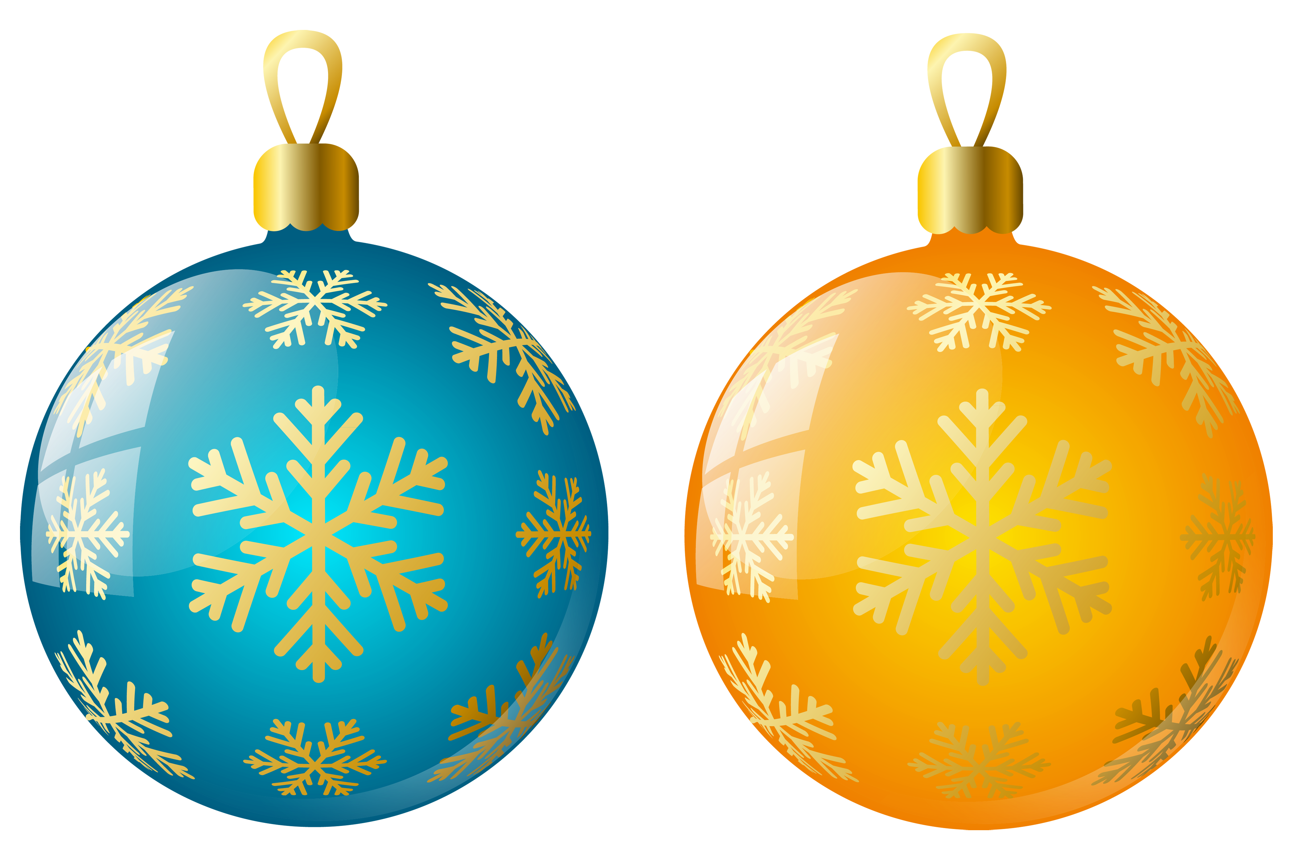 Large Size Transparent Yellow and Blue Christmas Ball Ornaments ...