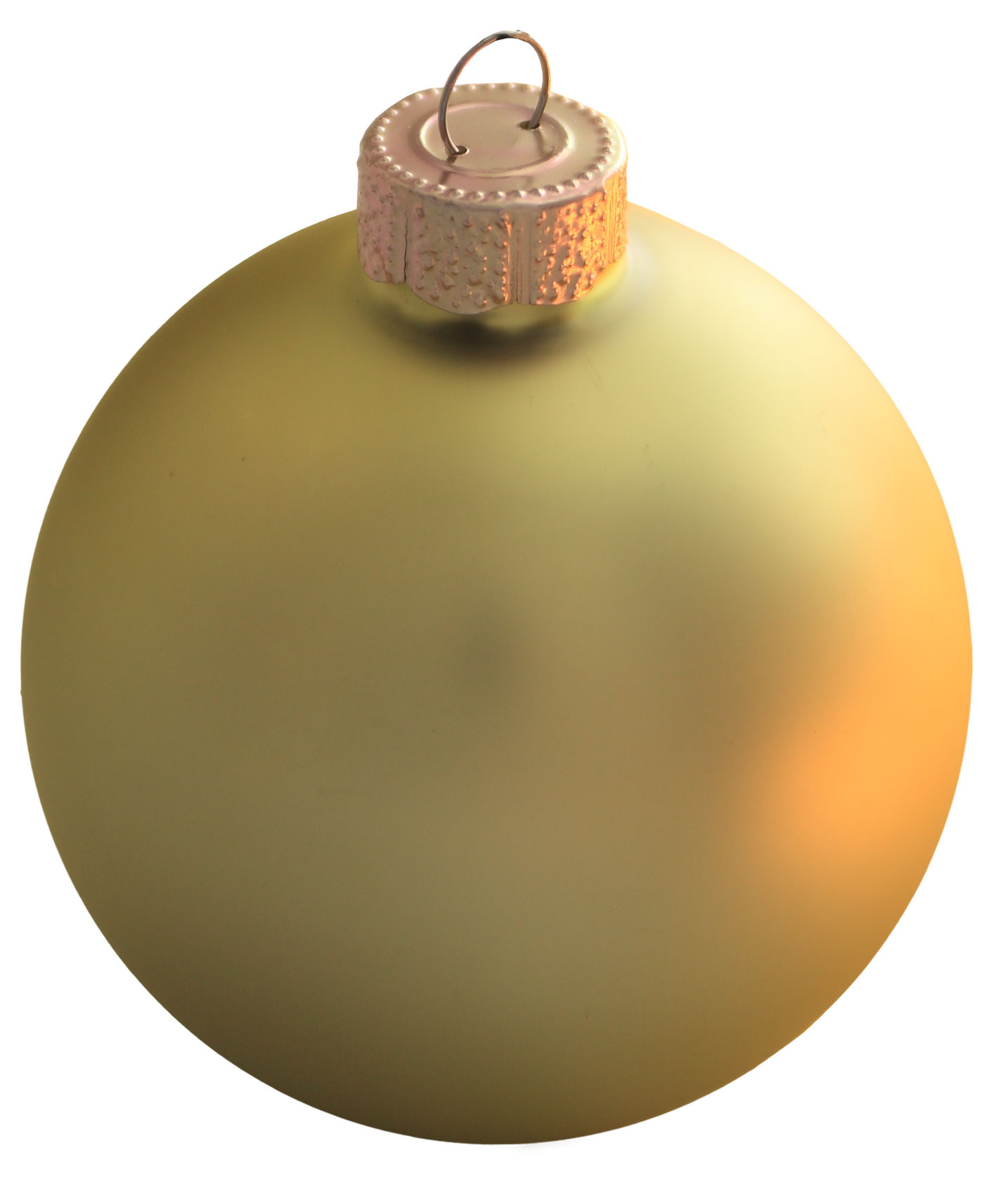 Soft Yellow Glass Ball Christmas Ornament