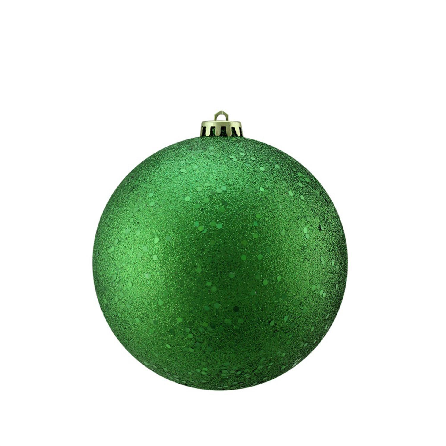 Xmas Green Holographic Glitter Shatterproof Christmas Ball Ornament ...