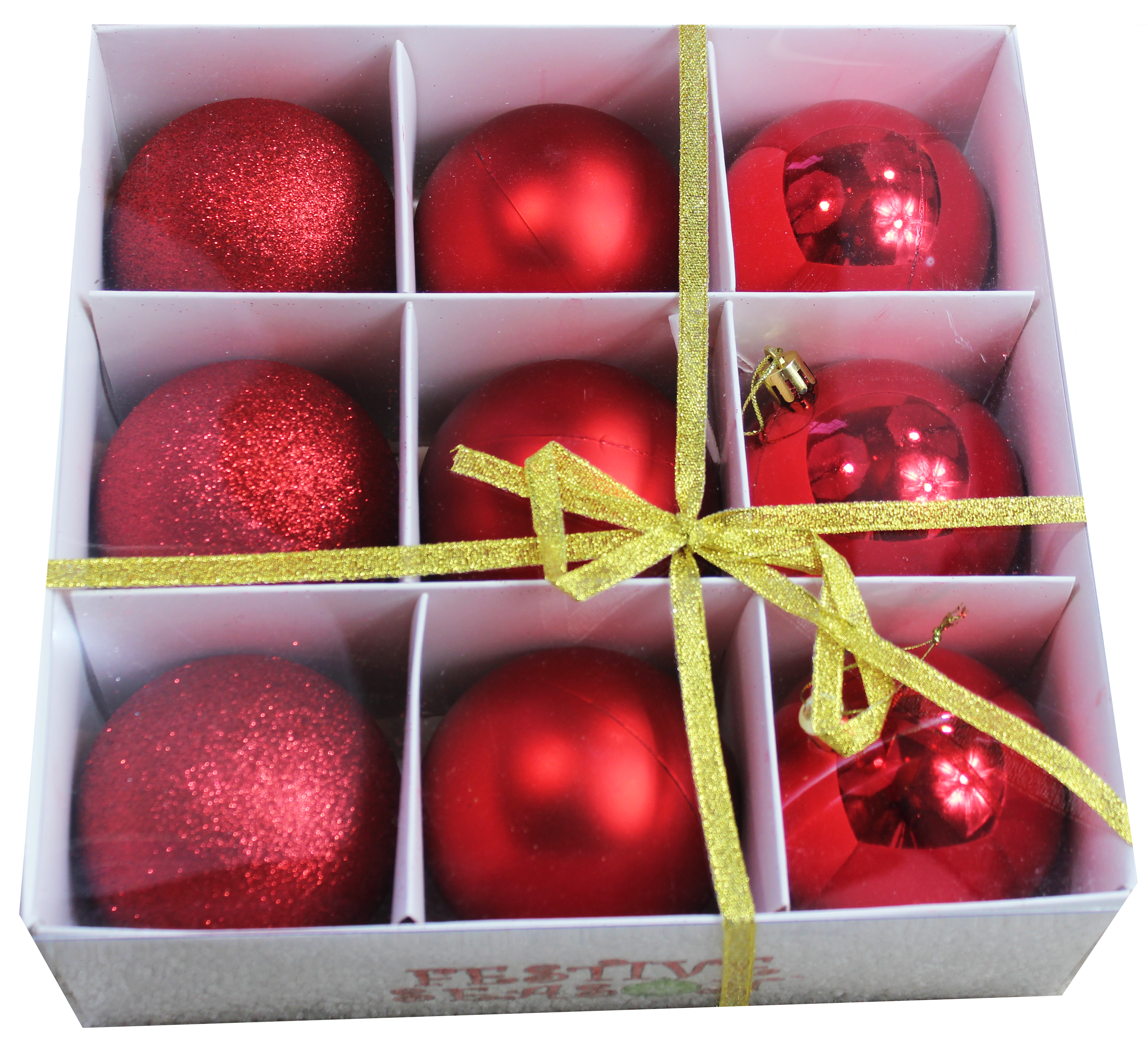 Wholesale 9pk All Red 80mm Christmas Ball Ornaments - Buy Wholesale ...