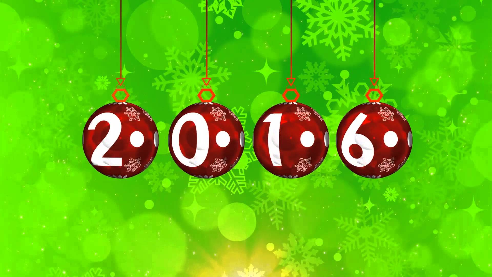 2015 to 2016 Christmas Balls New Year- Green Screen Footage - YouTube