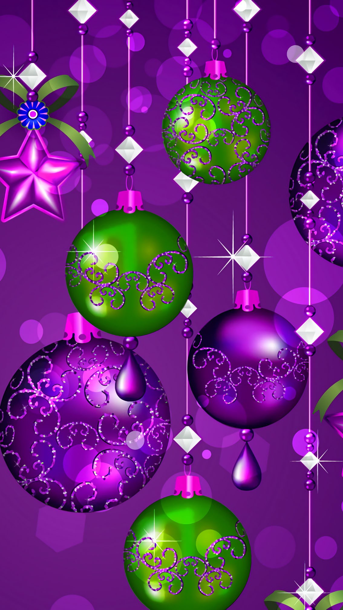 Christmas Balls HD Wallpaper for Phone | PhoneWallpapers