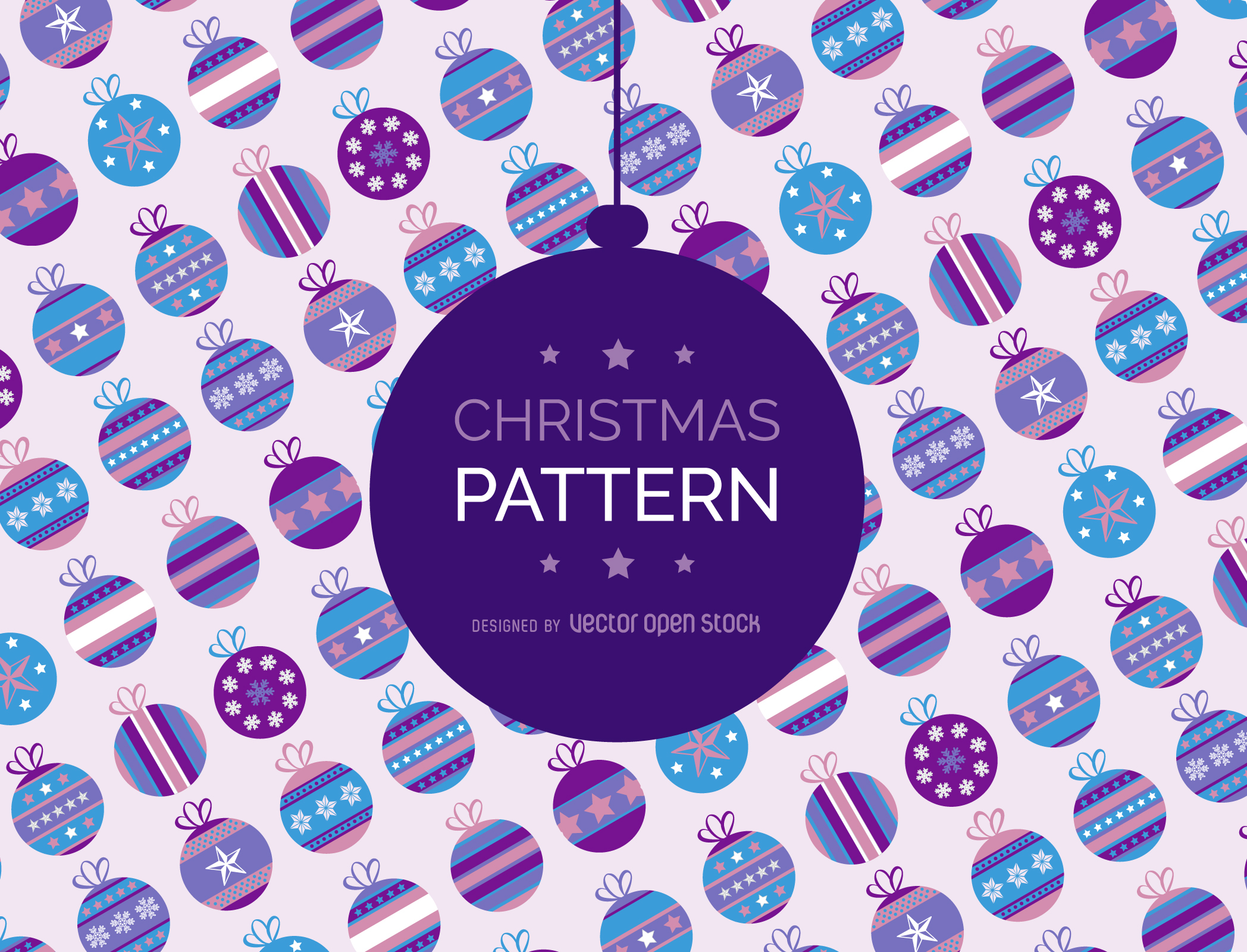 Christmas ball pattern backdrop - Vector download