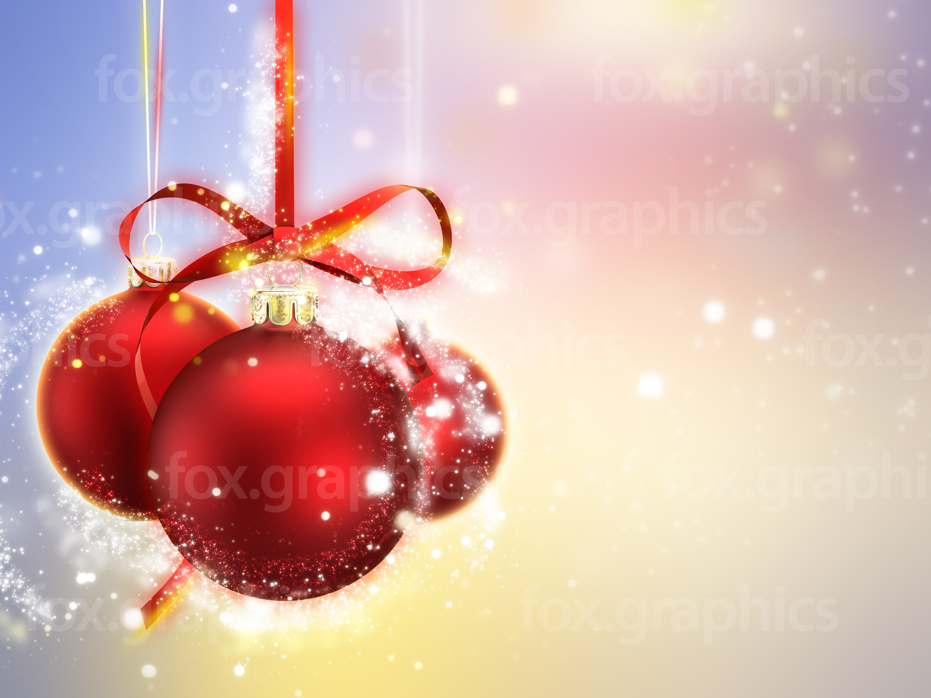 Christmas balls background - Fox Graphics