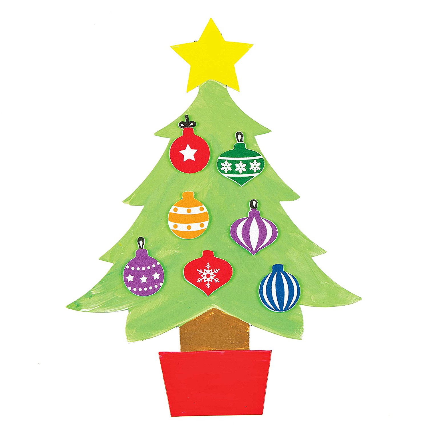 Amazon.com: Bauble Foam Stickers for Children to Decorate Christmas ...