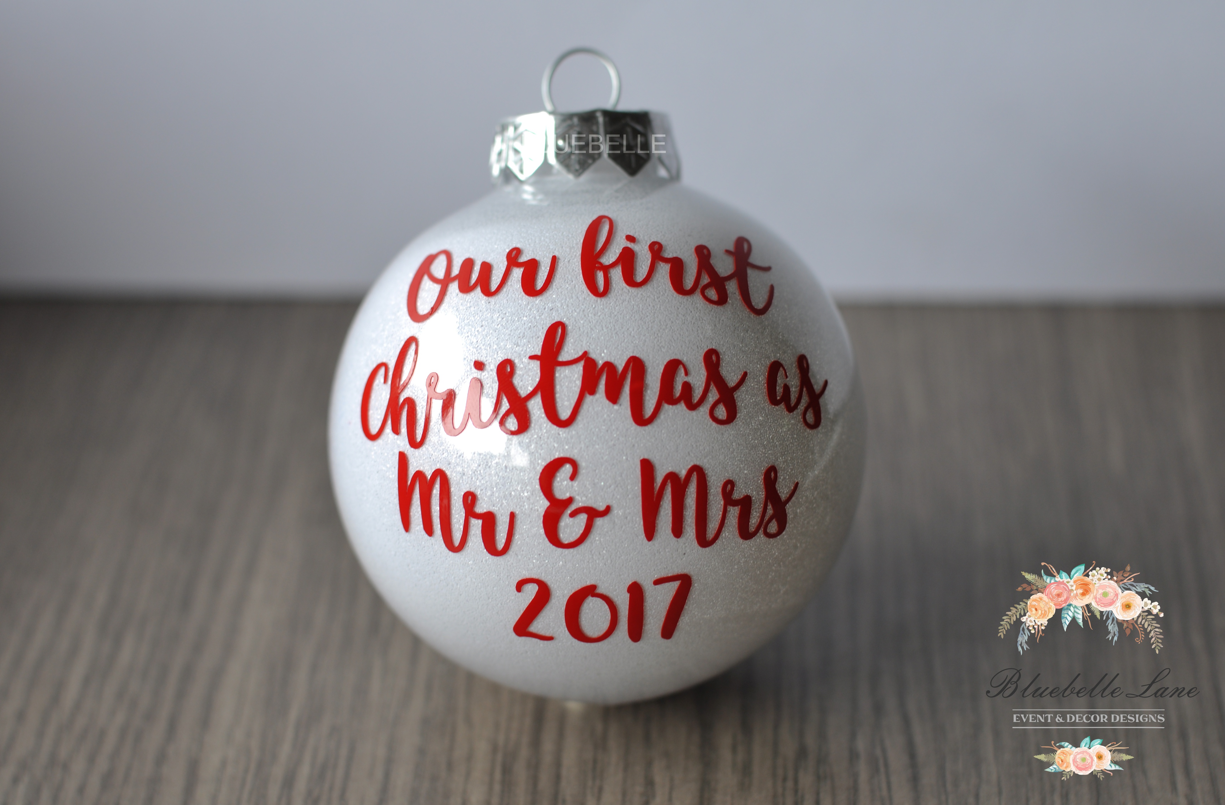 We're Engaged' 'We're Married' Celebratory Christmas Bauble ...