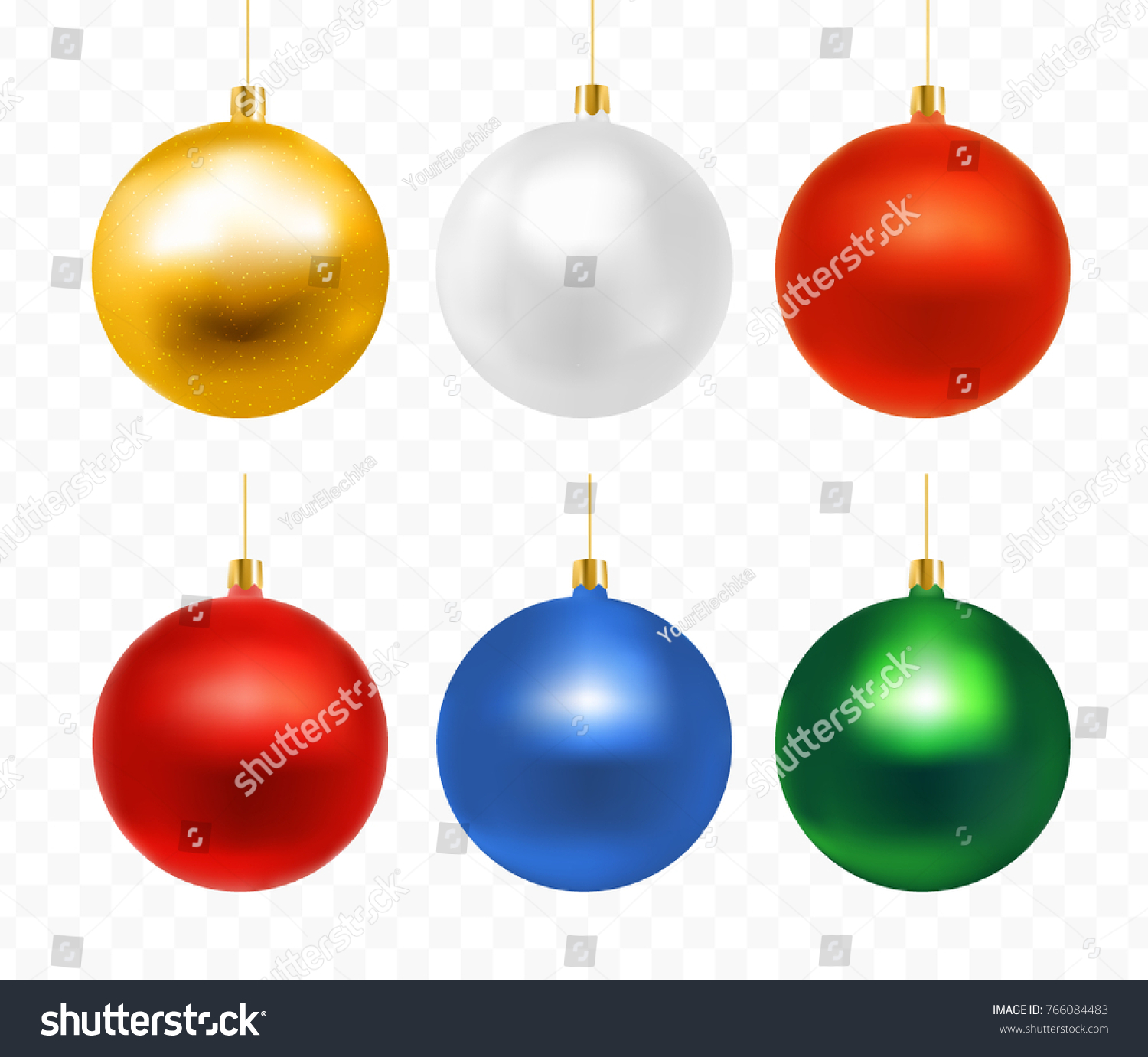 Multi Coloured Bright Christmas Bauble S Stock Vector 766084483 ...