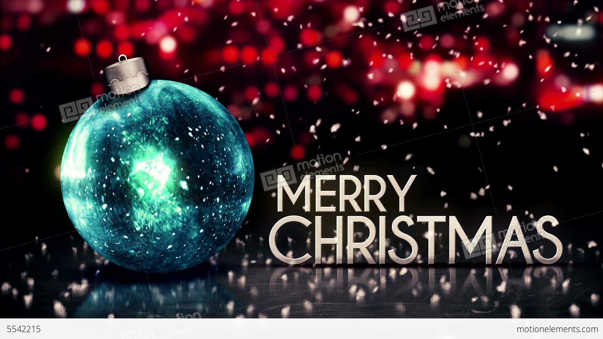 Blue Silver Merry Christmas Bokeh Beautiful 3D Red Stock Animation ...