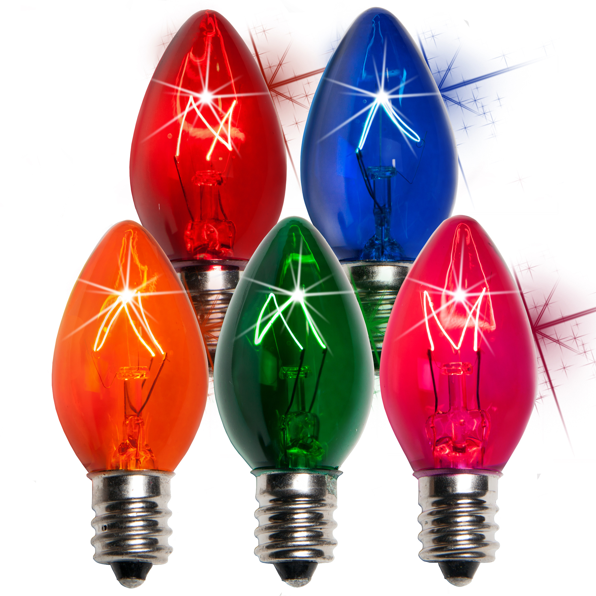 C7 Christmas Light Bulb - C7 Twinkle Multicolor Christmas Light ...