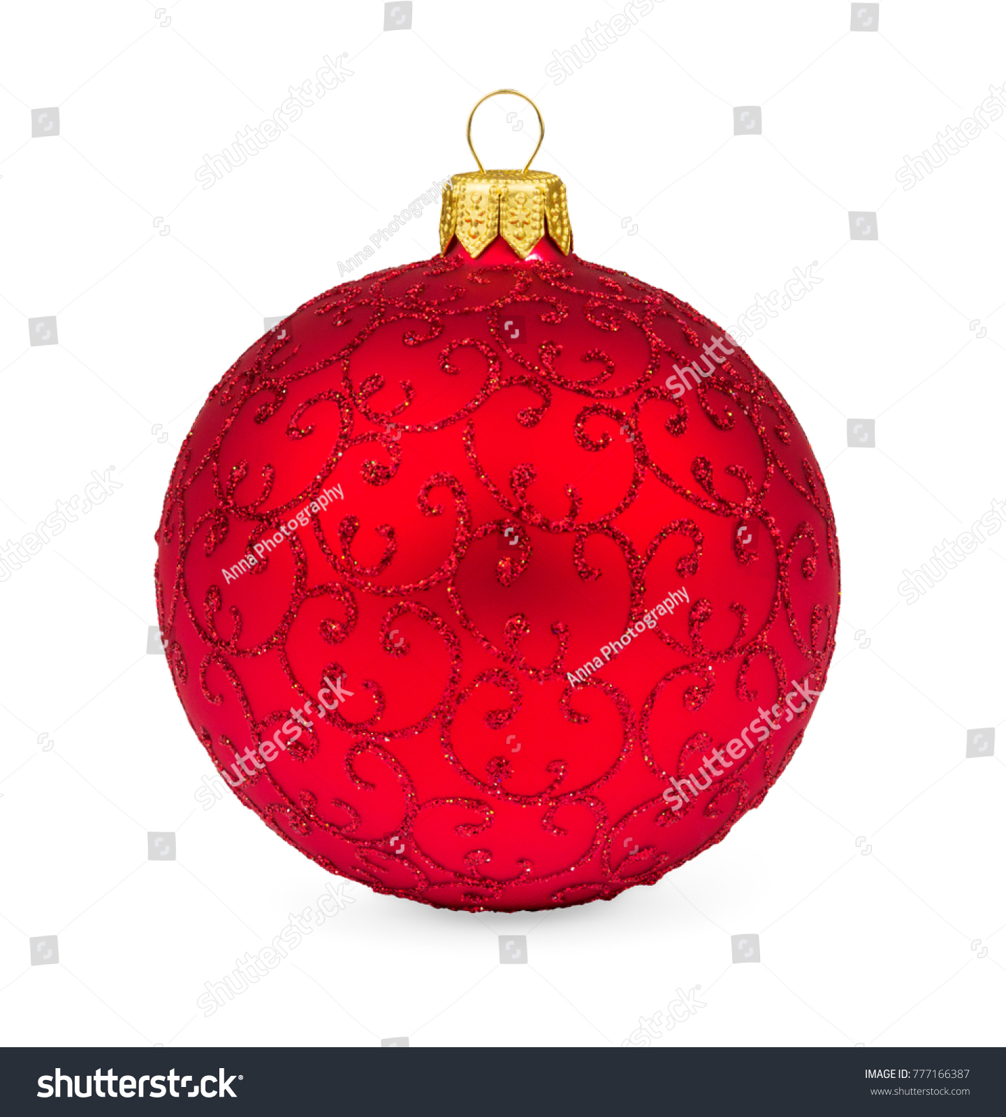 Christmas Bulb Isolated On White Background Stock Photo (Royalty ...