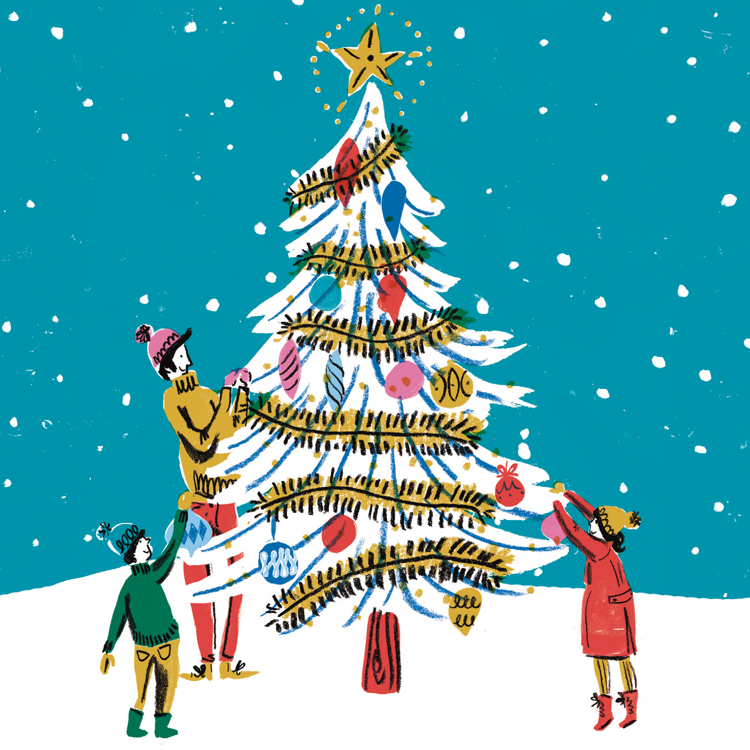 Decorating the Tree Christmas card – Phyllis Tuckwell Hospice Care