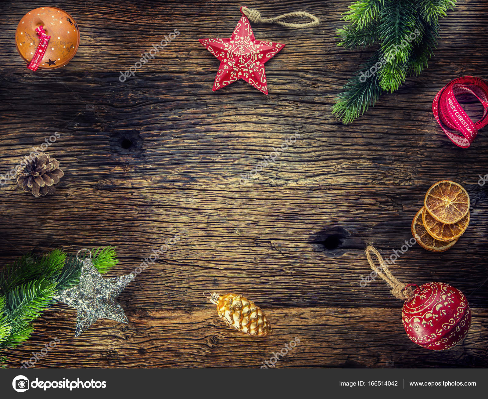 Christmas. Christmas composition fir branches pine cones jingle ...