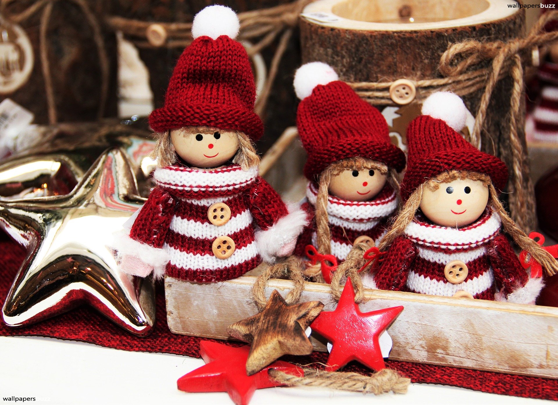 Christmas dolls HD Wallpaper